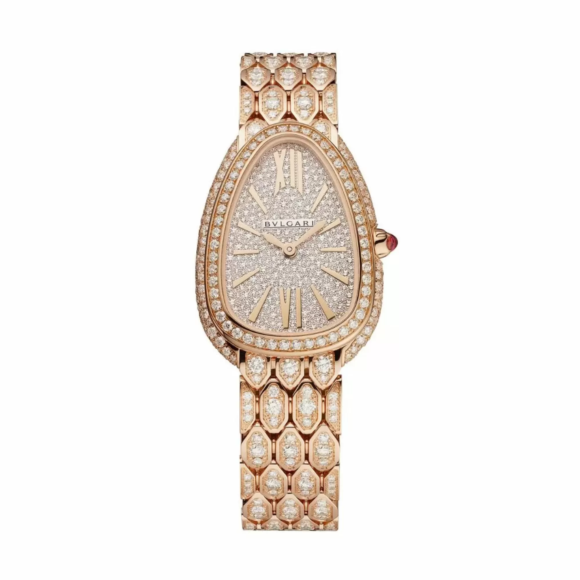 Bvlgari Serpenti 18K Rose Gold Diamond Seduttori Watch New