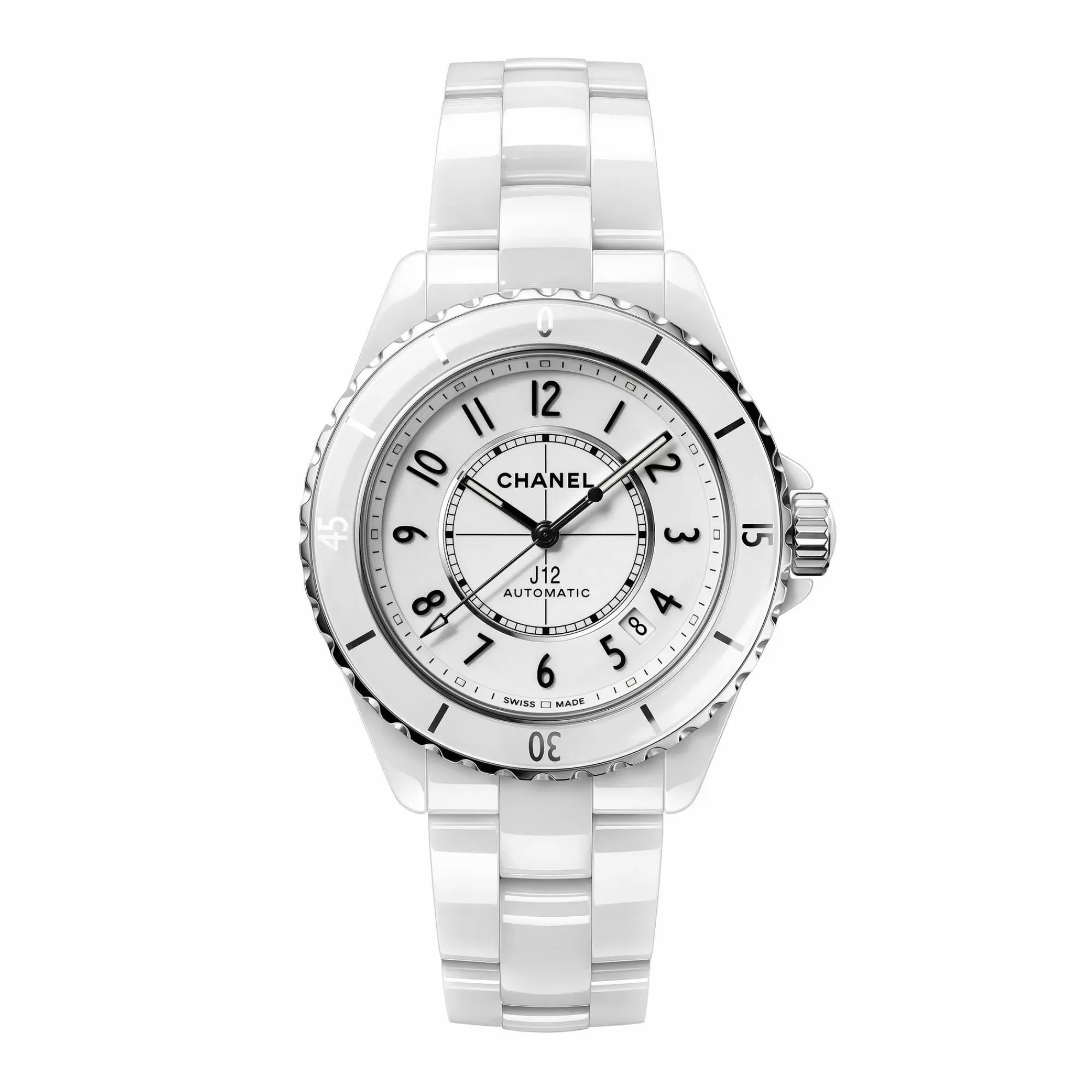 Chanel J12 38Mm White Ceramic And Steel Watch Outlet
