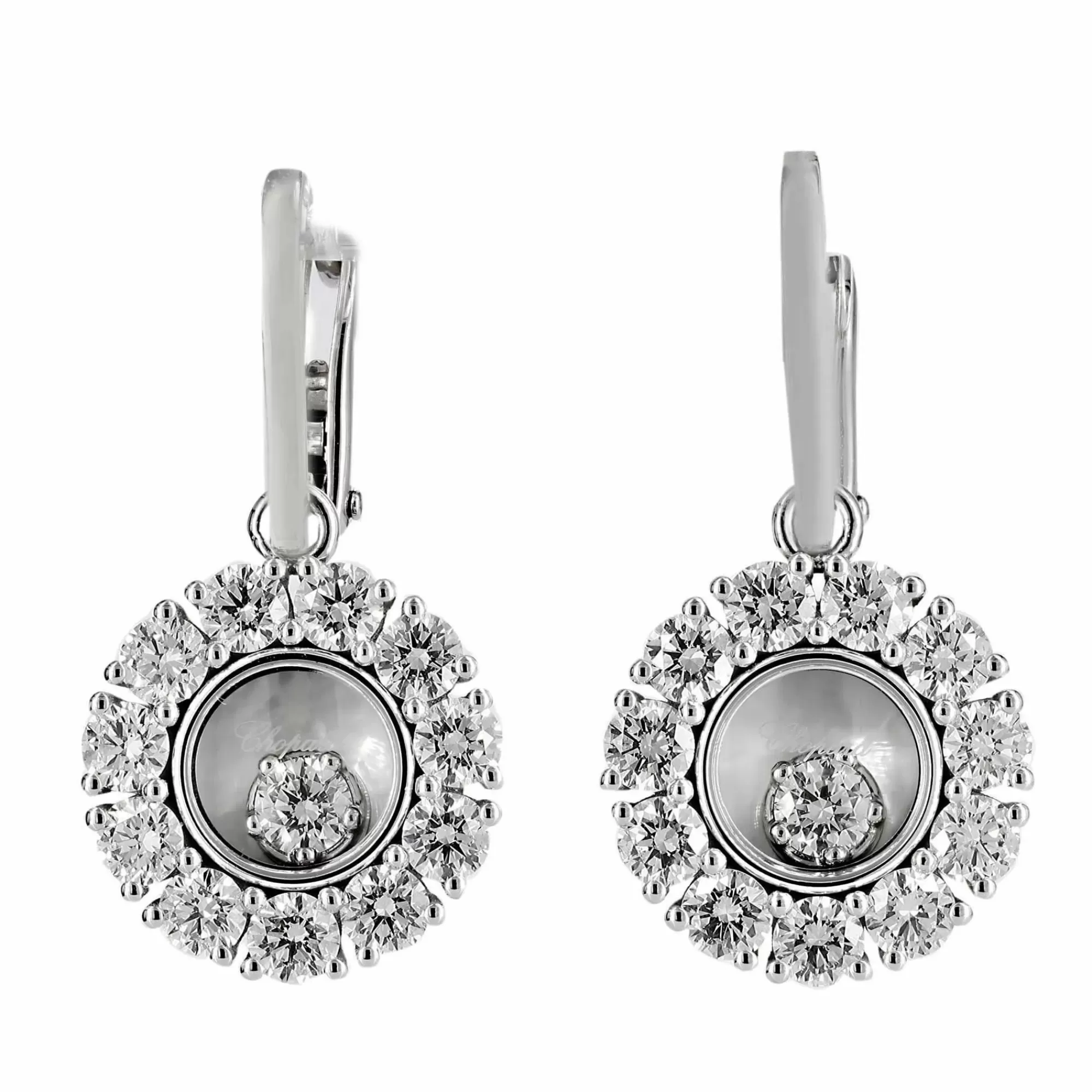 Chopard Happy Dream 18K White Gold Diamond Earrings Sale