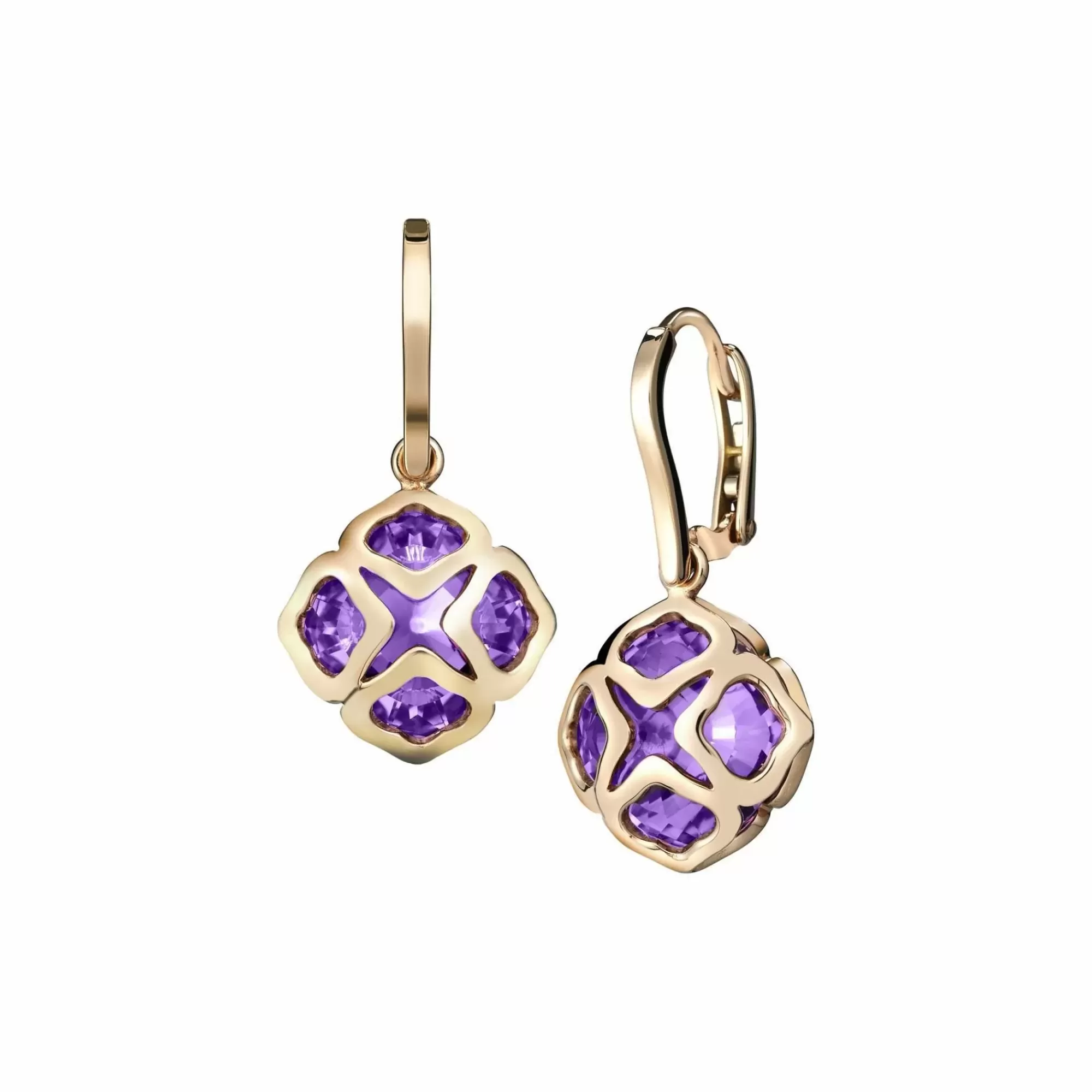 Chopard Imperiale Cutout 18K Rose Gold Amethyst Drop Earrings Sale