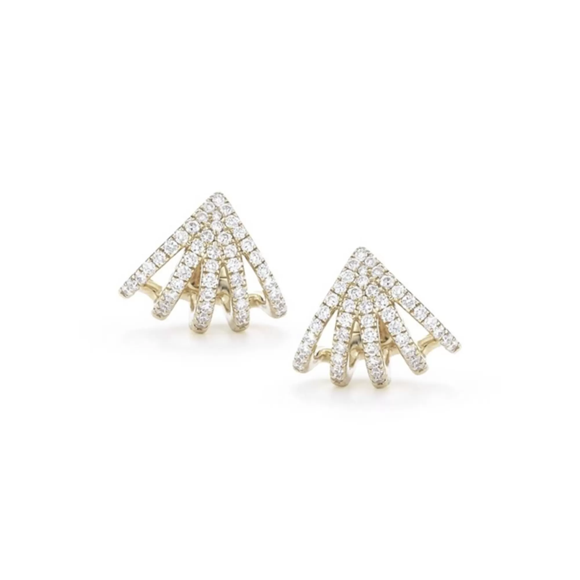 Dana Rebecca Designs Dana Rebecca Sarah Leah 14K Yellow Gold 5 Burst Huggie Earrings Online