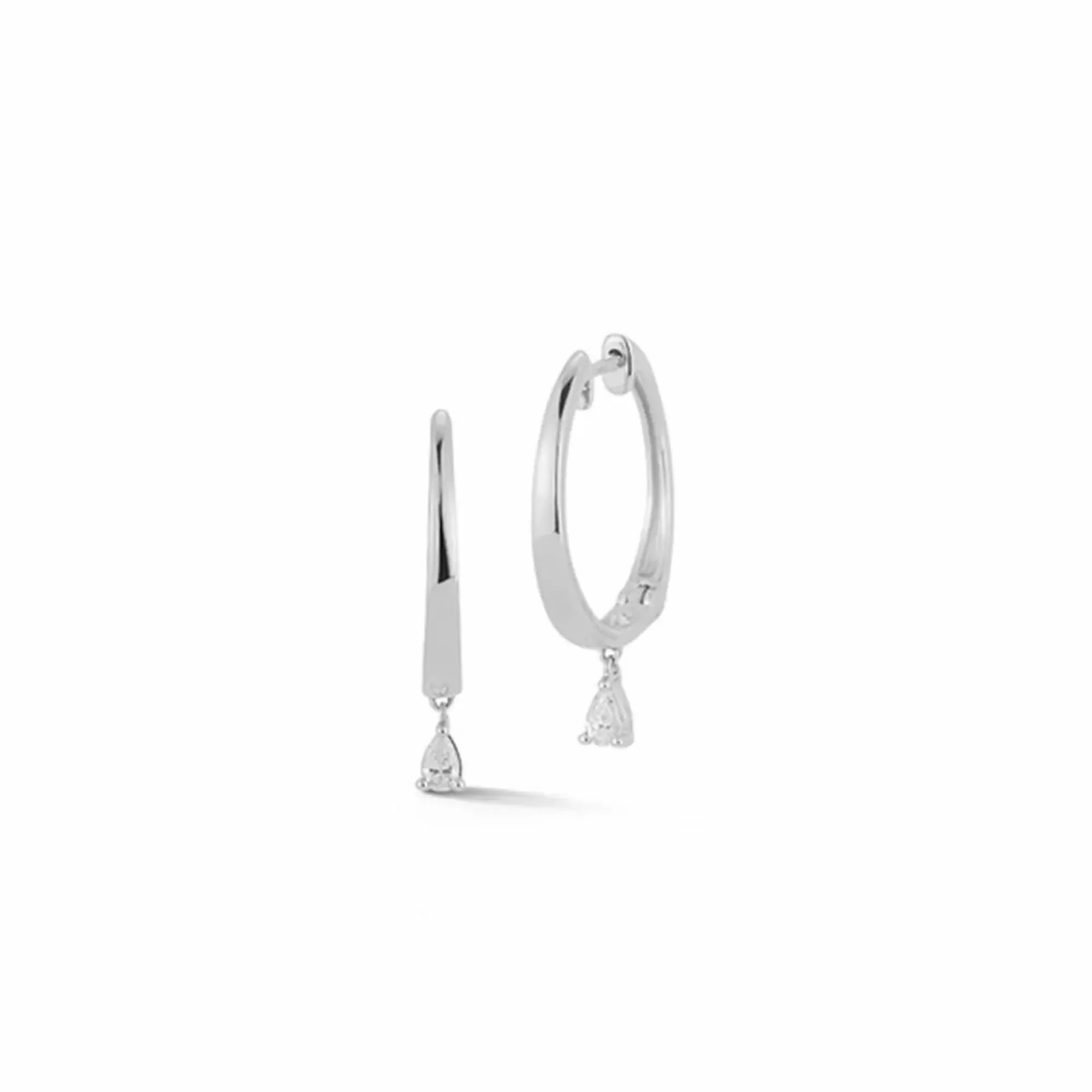 Dana Rebecca Designs Dana Rebecca Taylor Elaine 14K White Gold Pear Diamond Teardrop Huggies Sale