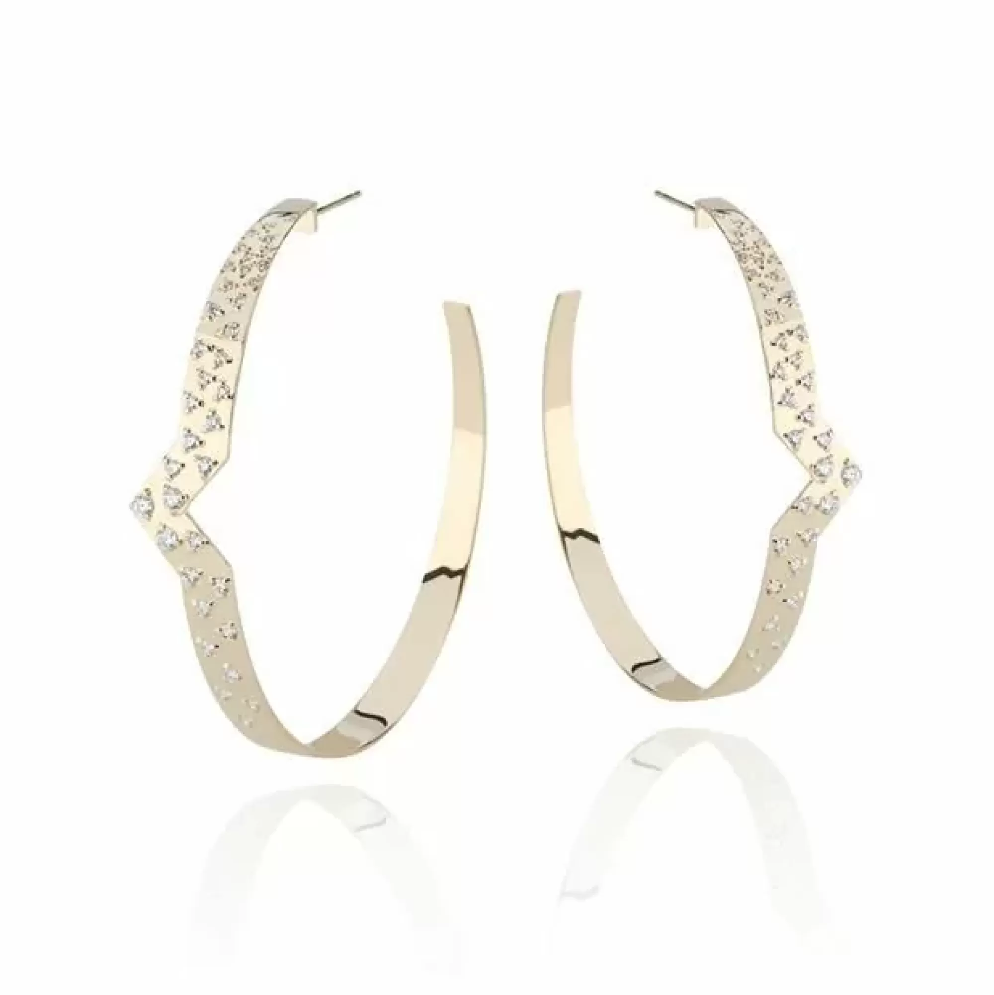 Gigi Ferranti Olympia 18K Yellow Gold Diamond Hoop Earrings Cheap
