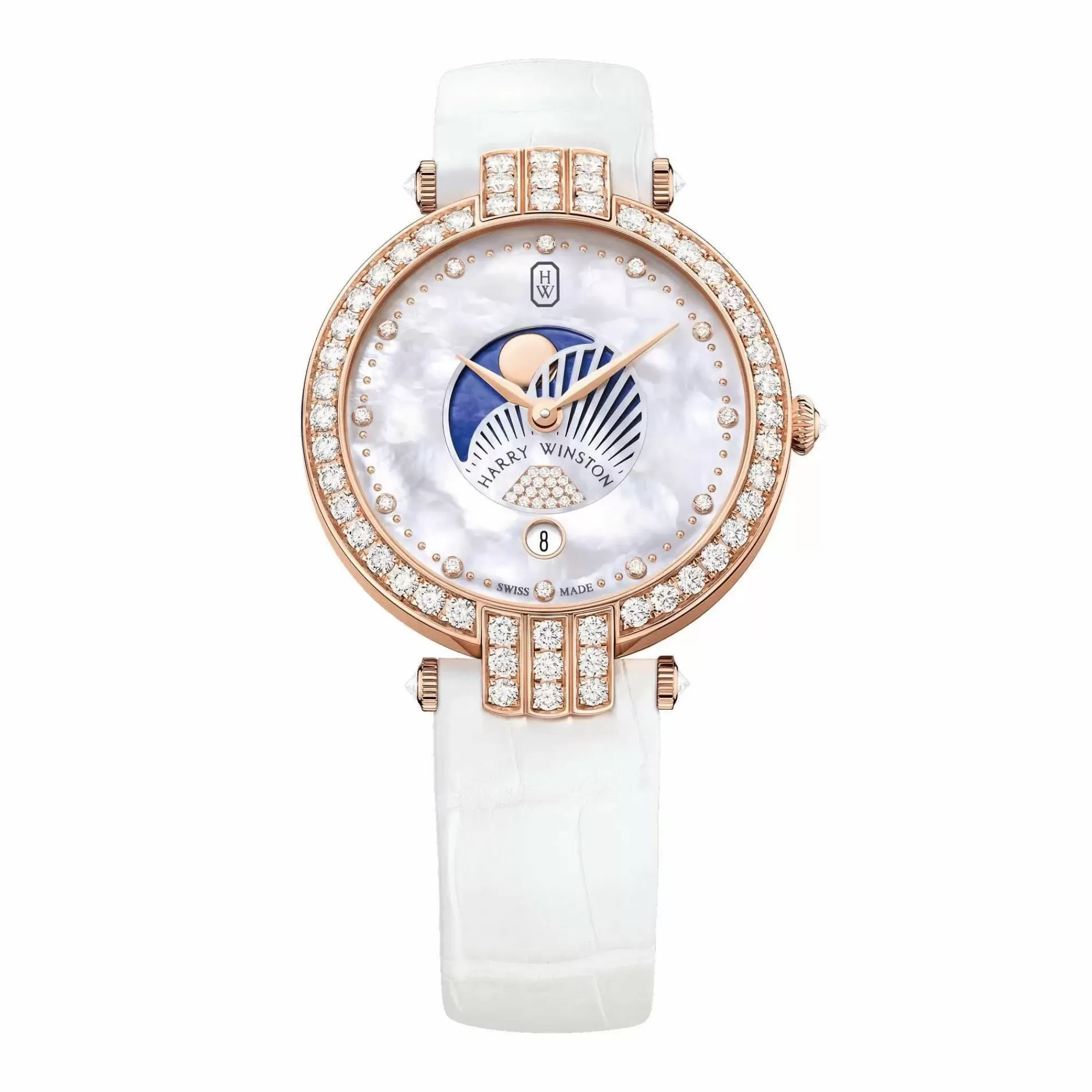 Harry Winston Rose Gold Premier Moon Phase 36Mm Clearance