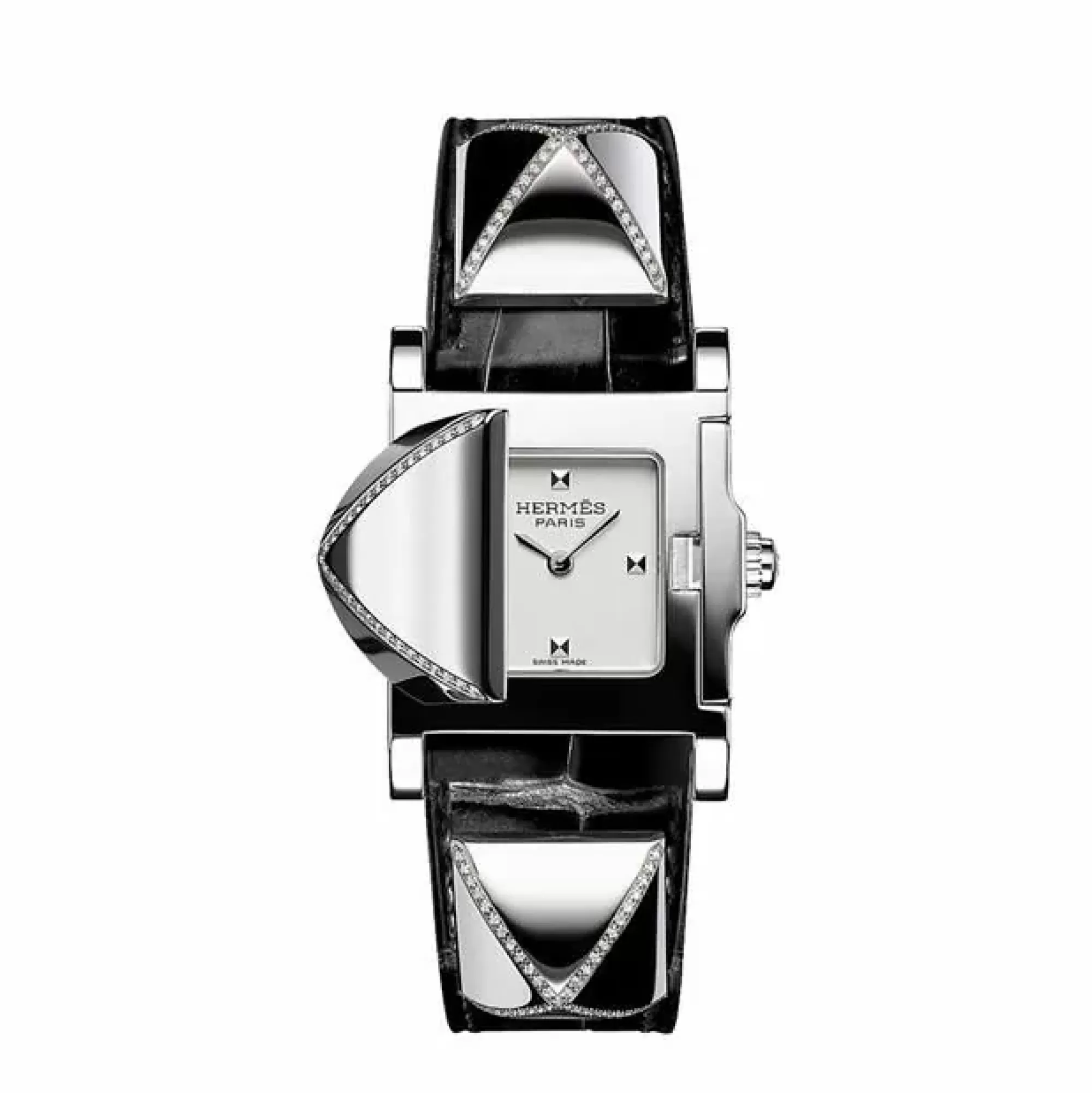 London Jewelers Hermes Medor Pm Steel With Diamonds Cheap