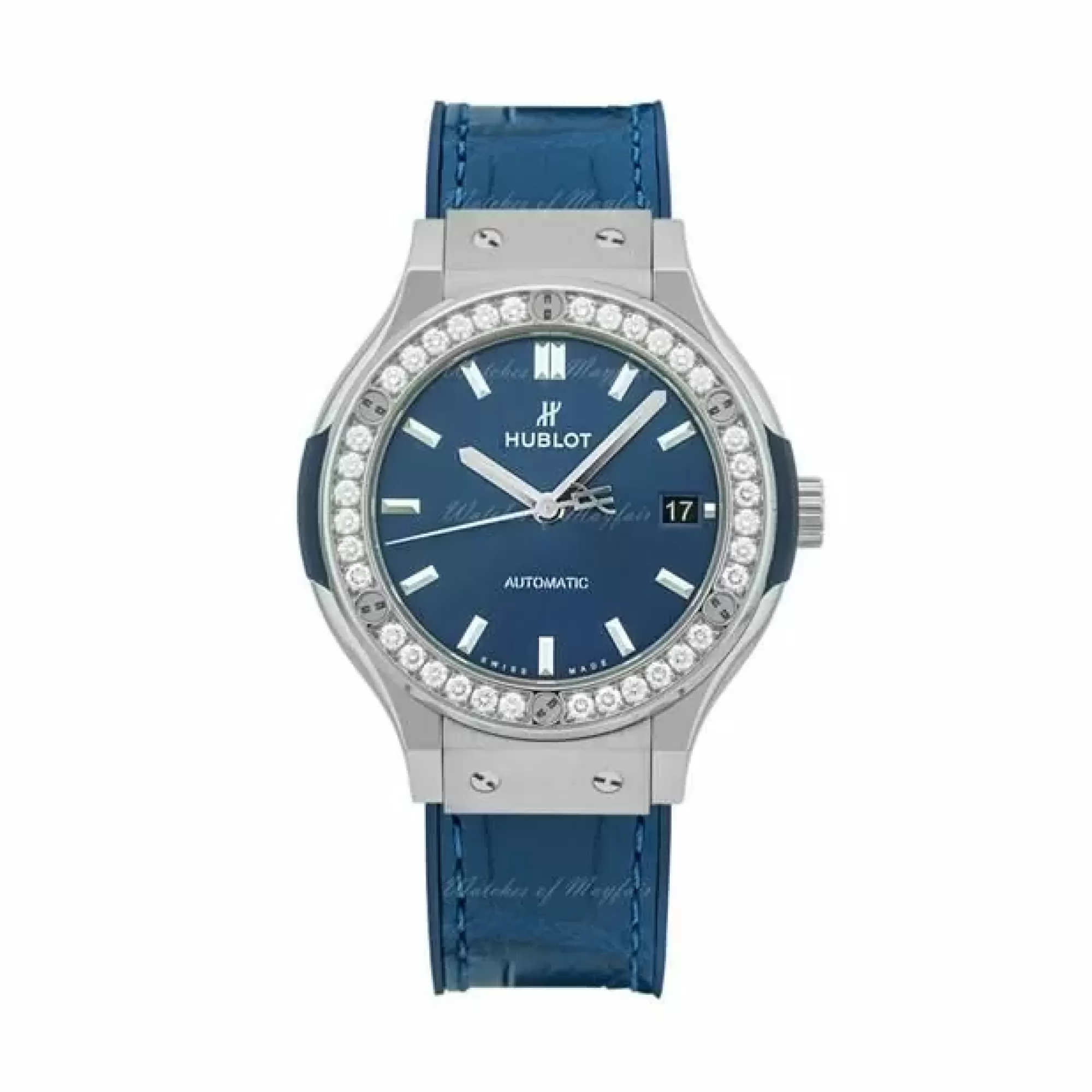 Hublot Classic Fusion Titanium Blue Diamonds Cheap