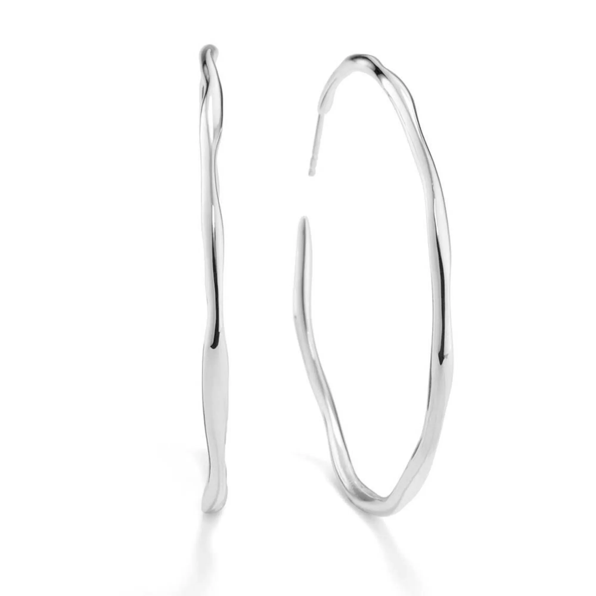 Ippolita Classico Sterling Silver Large Squiggle Hoop Earrings Best