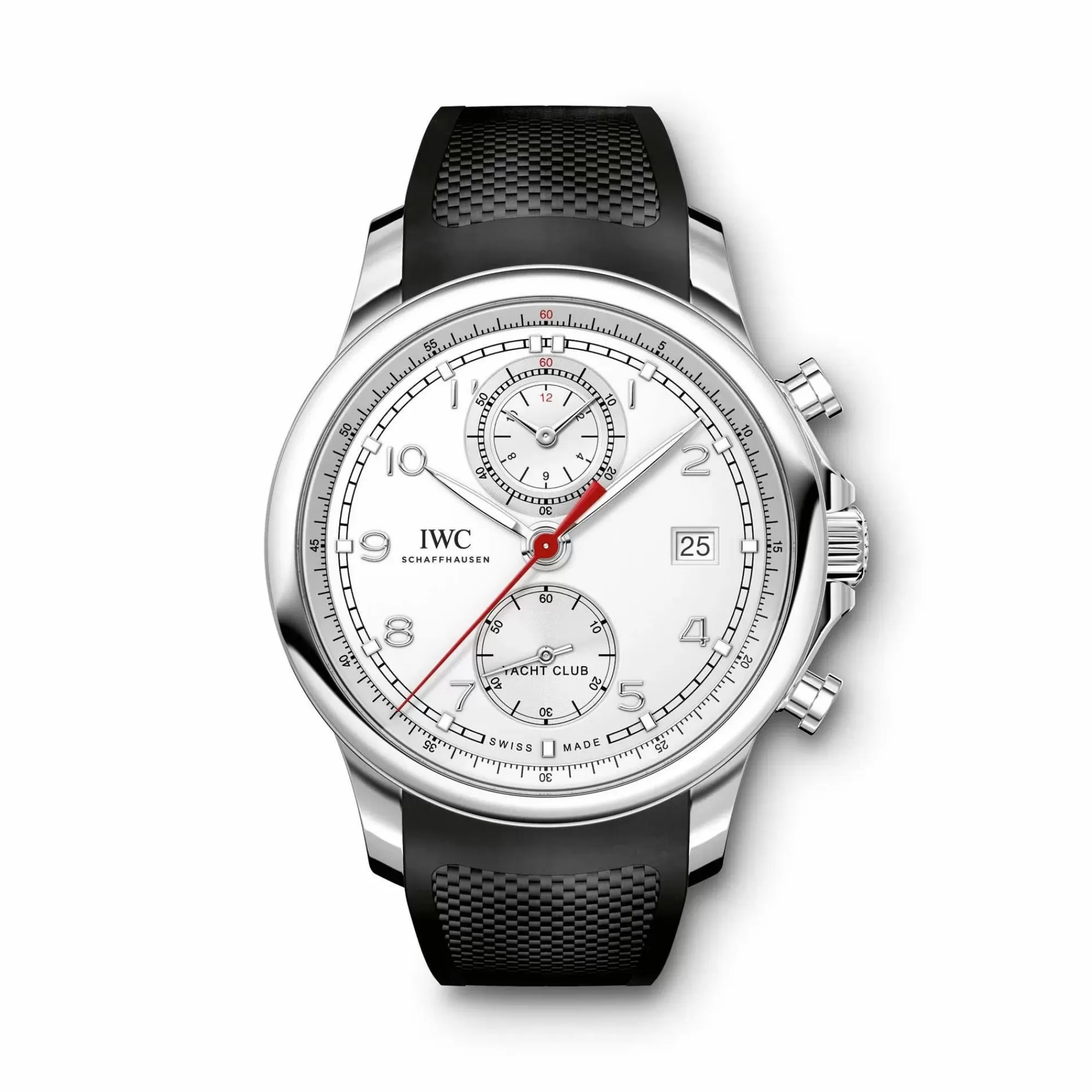 IWC Schaffhausen Iwc Portugieser Yacht Club Steel Chronograph White New
