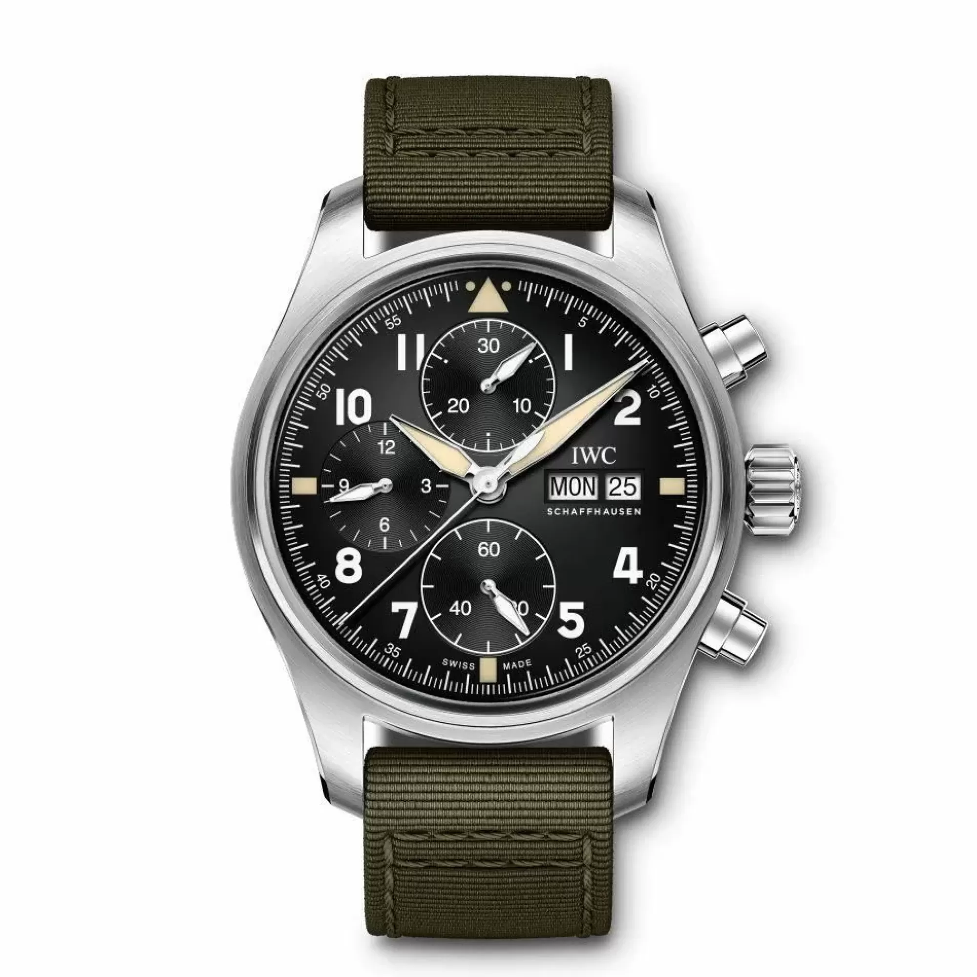 IWC Schaffhausen Steel Auto 41Mm Spitfire Chronograph Best