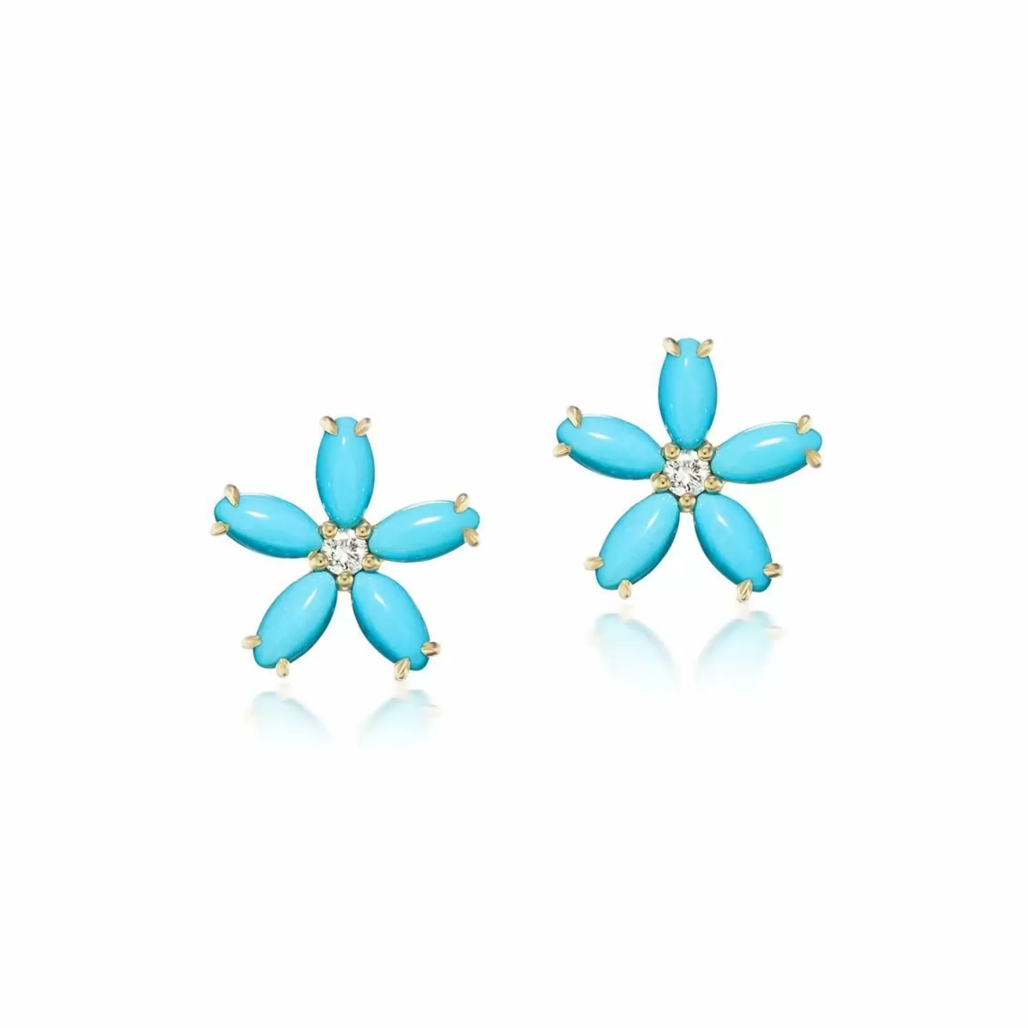 Jane Taylor Moval Floral 14K Stud Earrings Best Sale
