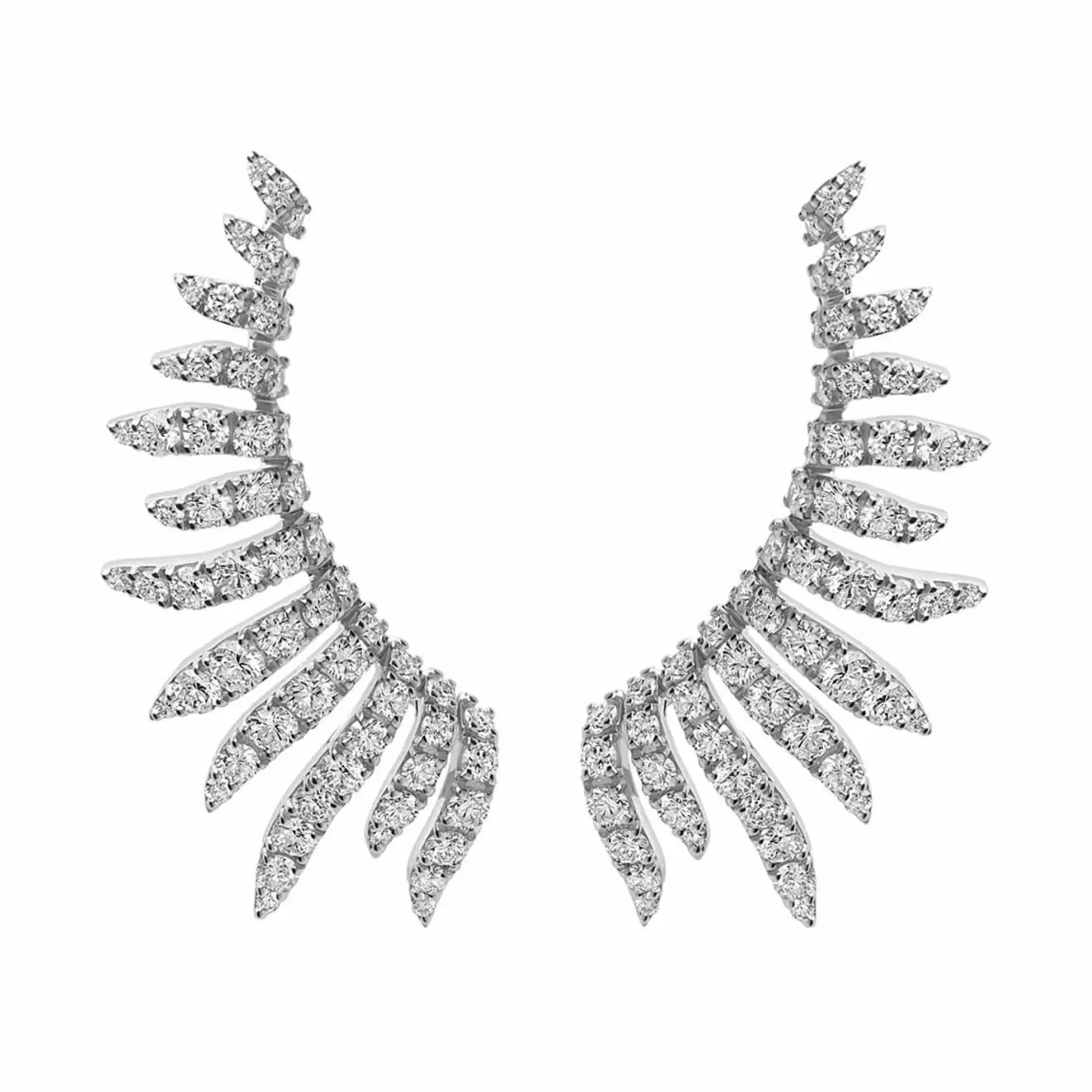 Leo Pizzo 18K White Gold Pave Diamond Ear Crawlers Outlet