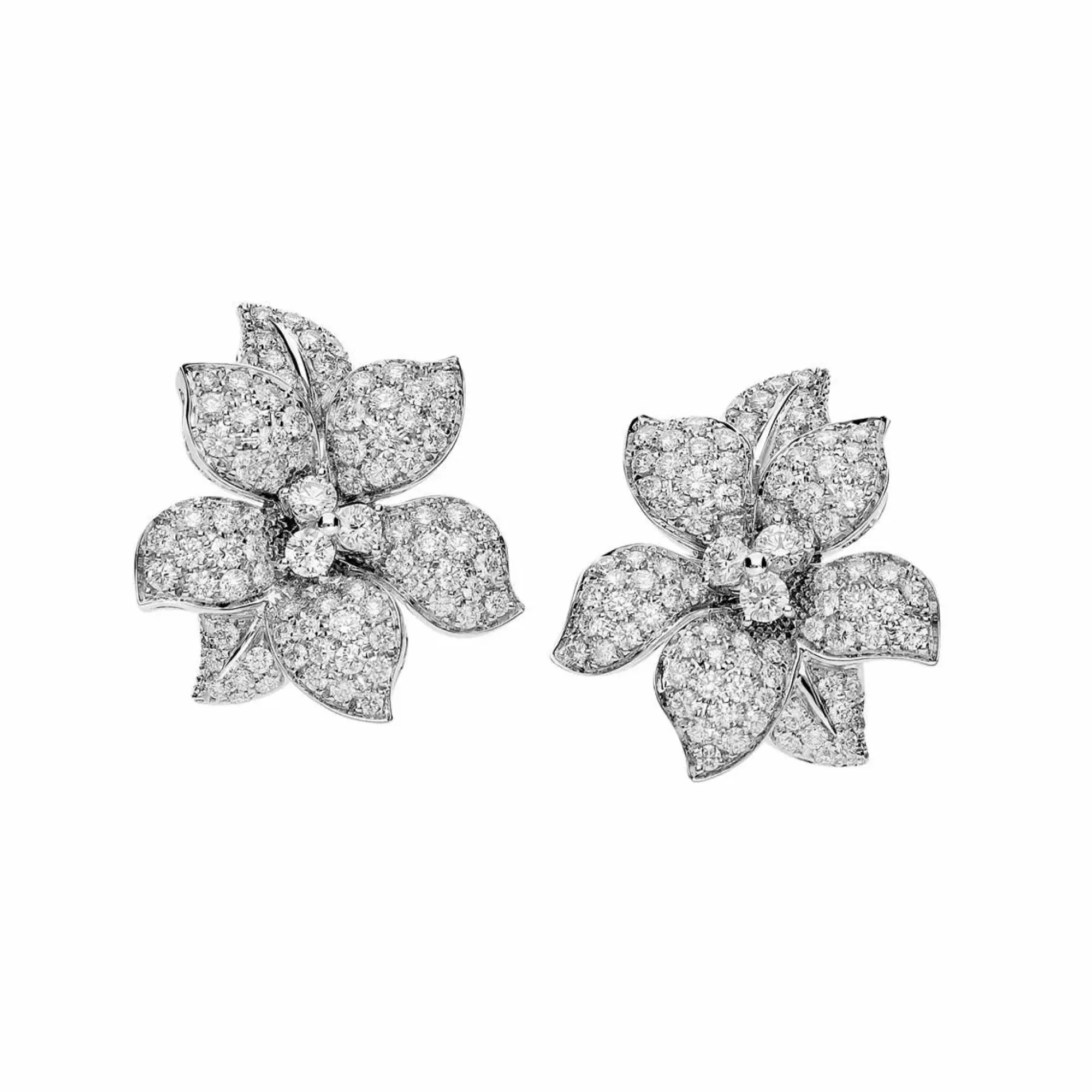 Leo Pizzo White Gold Diamond Flower Studs Best