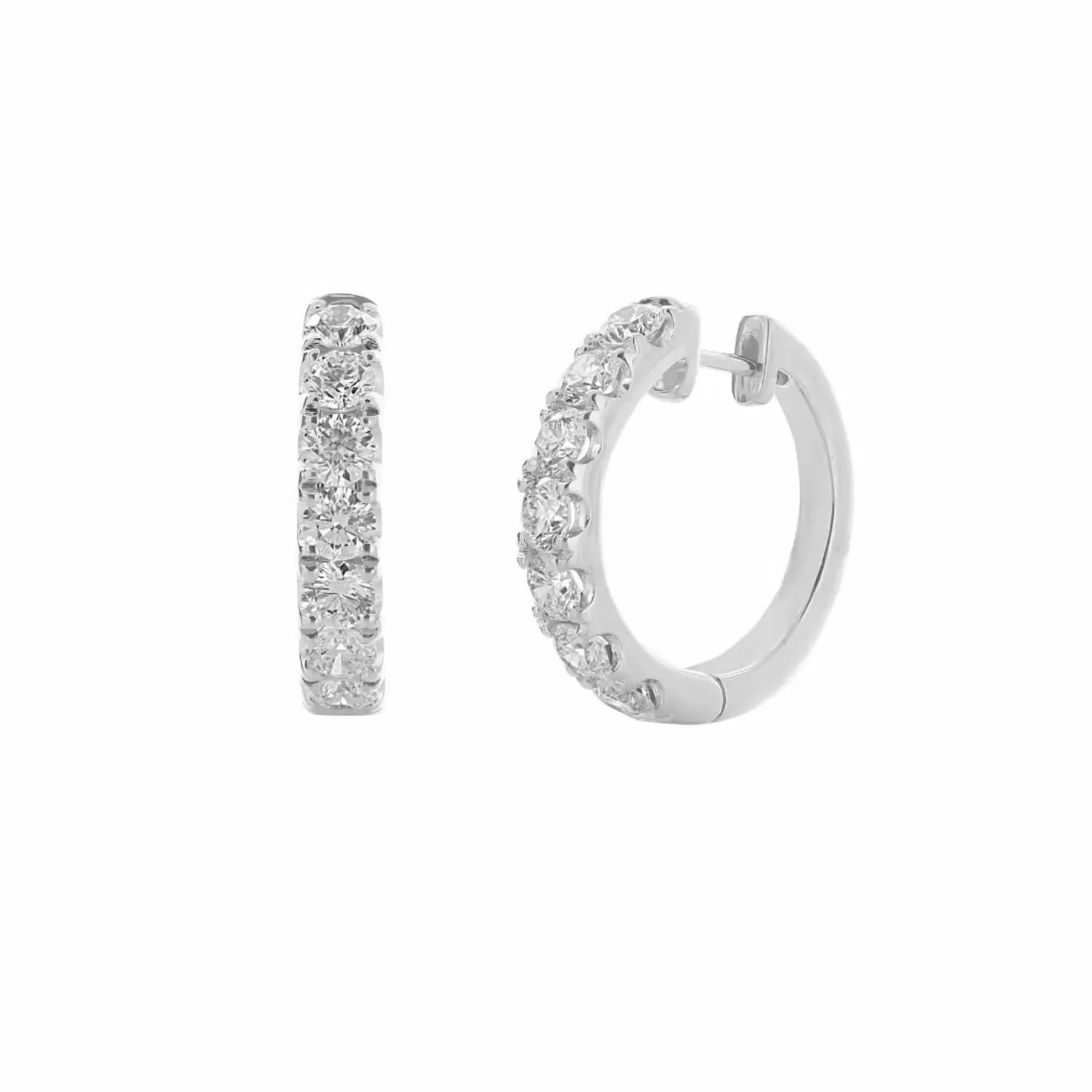 London Collection 14K Diamond Hoops Clearance