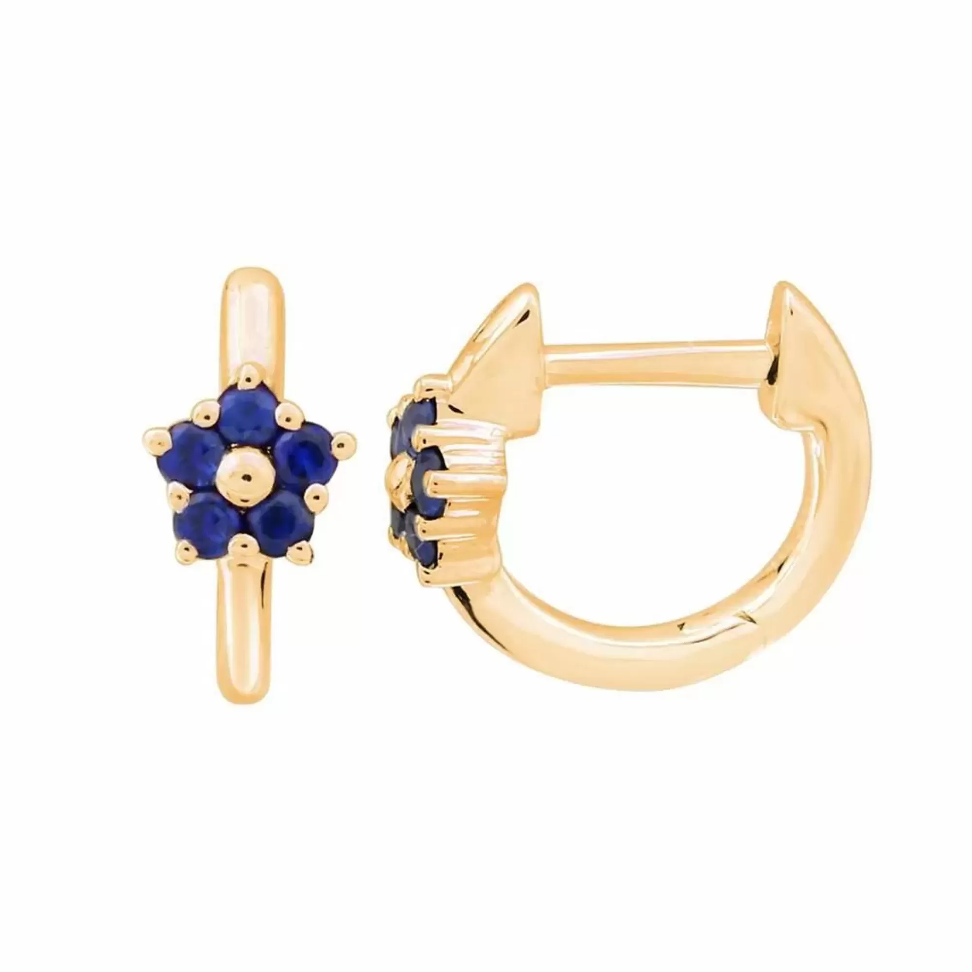 London Collection 14K Flower Huggies Clearance