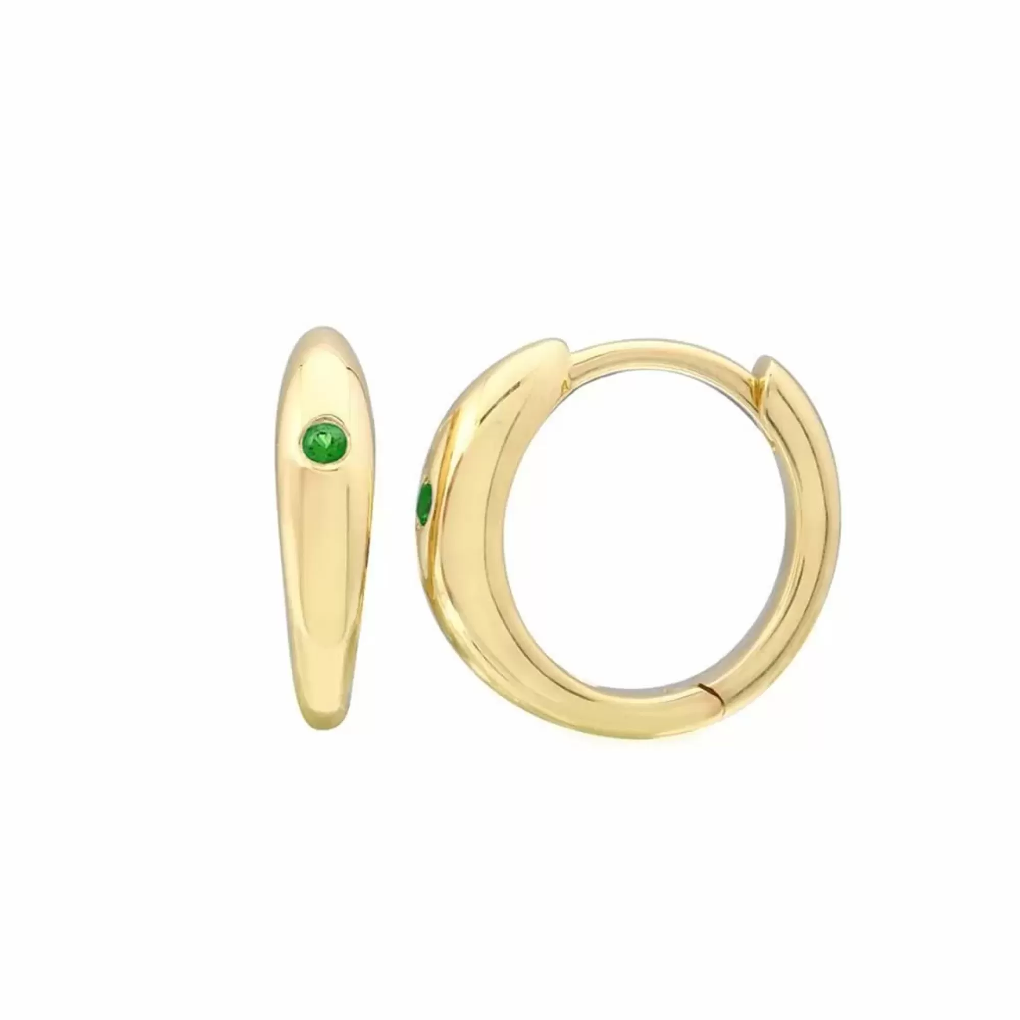 London Collection 14K Gemstone Tapered Huggie Earrings Sale