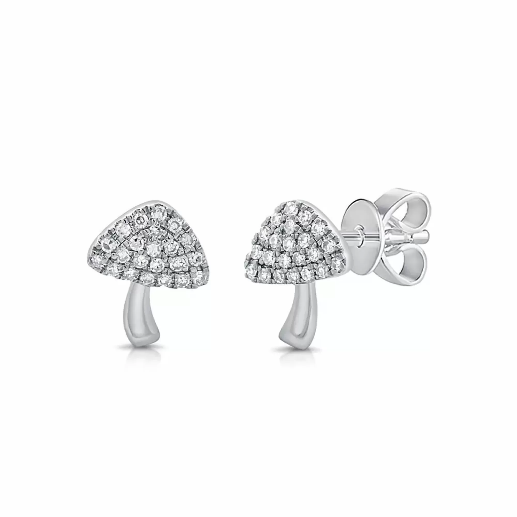 London Collection 14K Gold Diamond Mushroom Earrings Shop