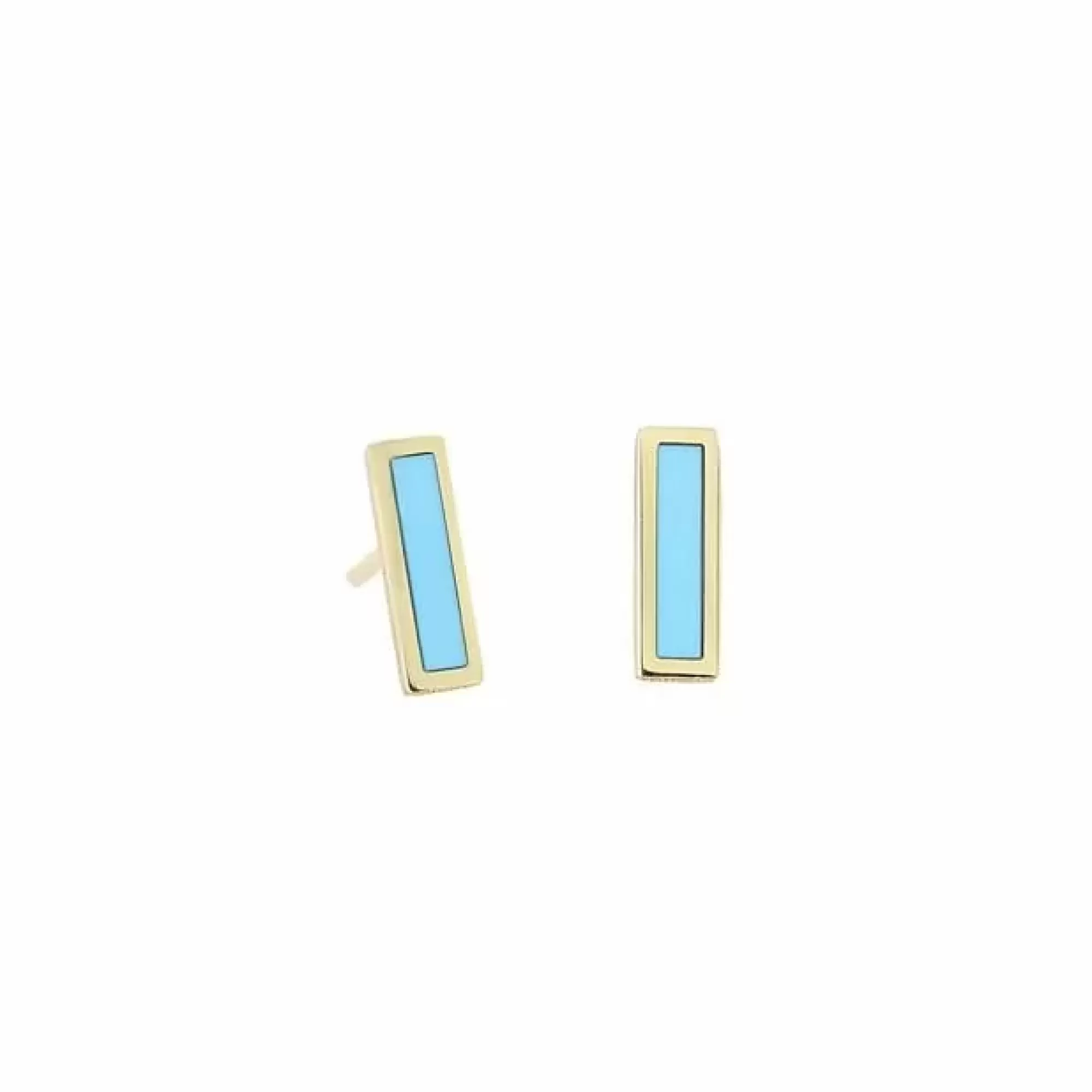 London Collection 14K Yellow Gold And Enamel Bar Studs Online