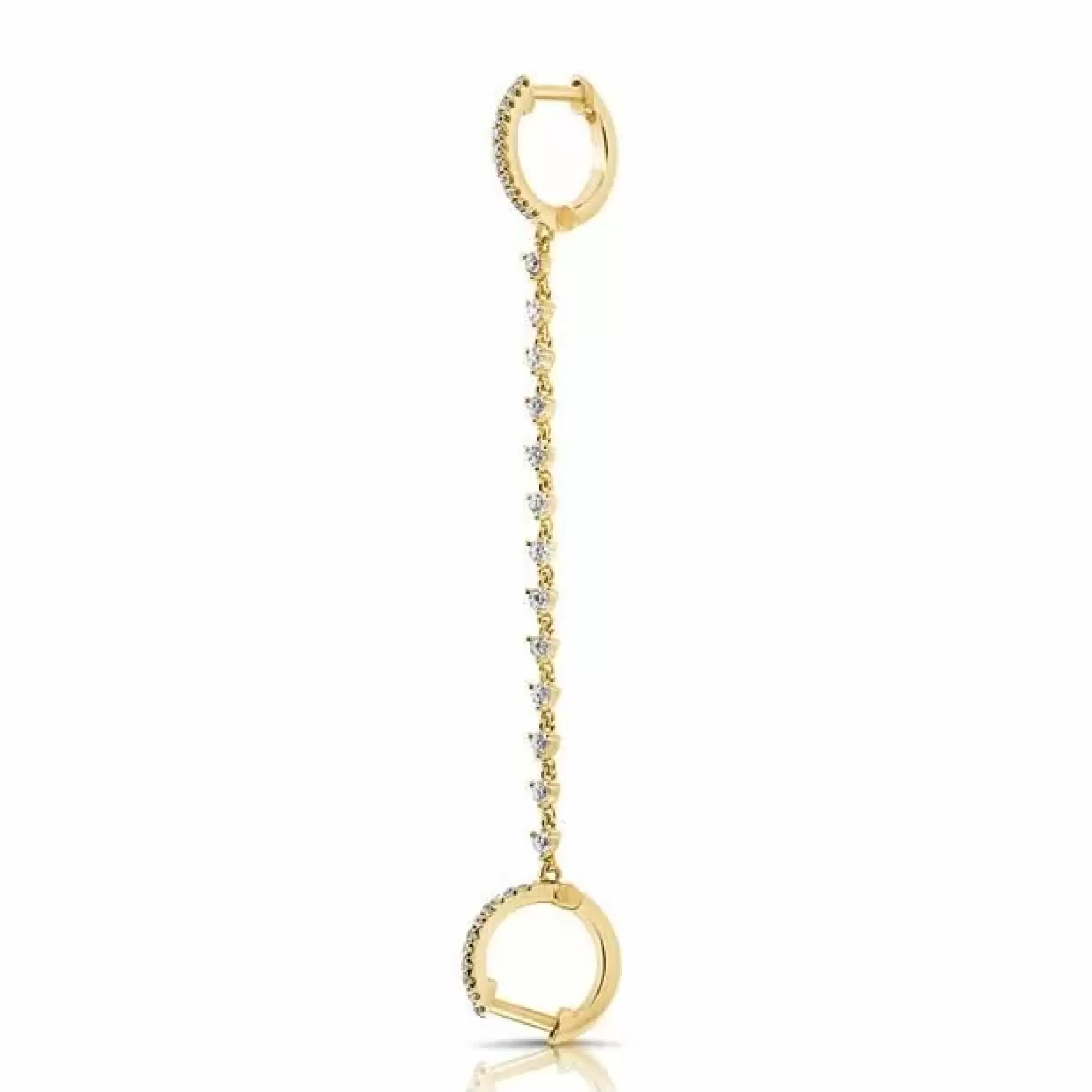 London Collection 14K Yellow Gold Diamond Handcuff Single Earring Discount