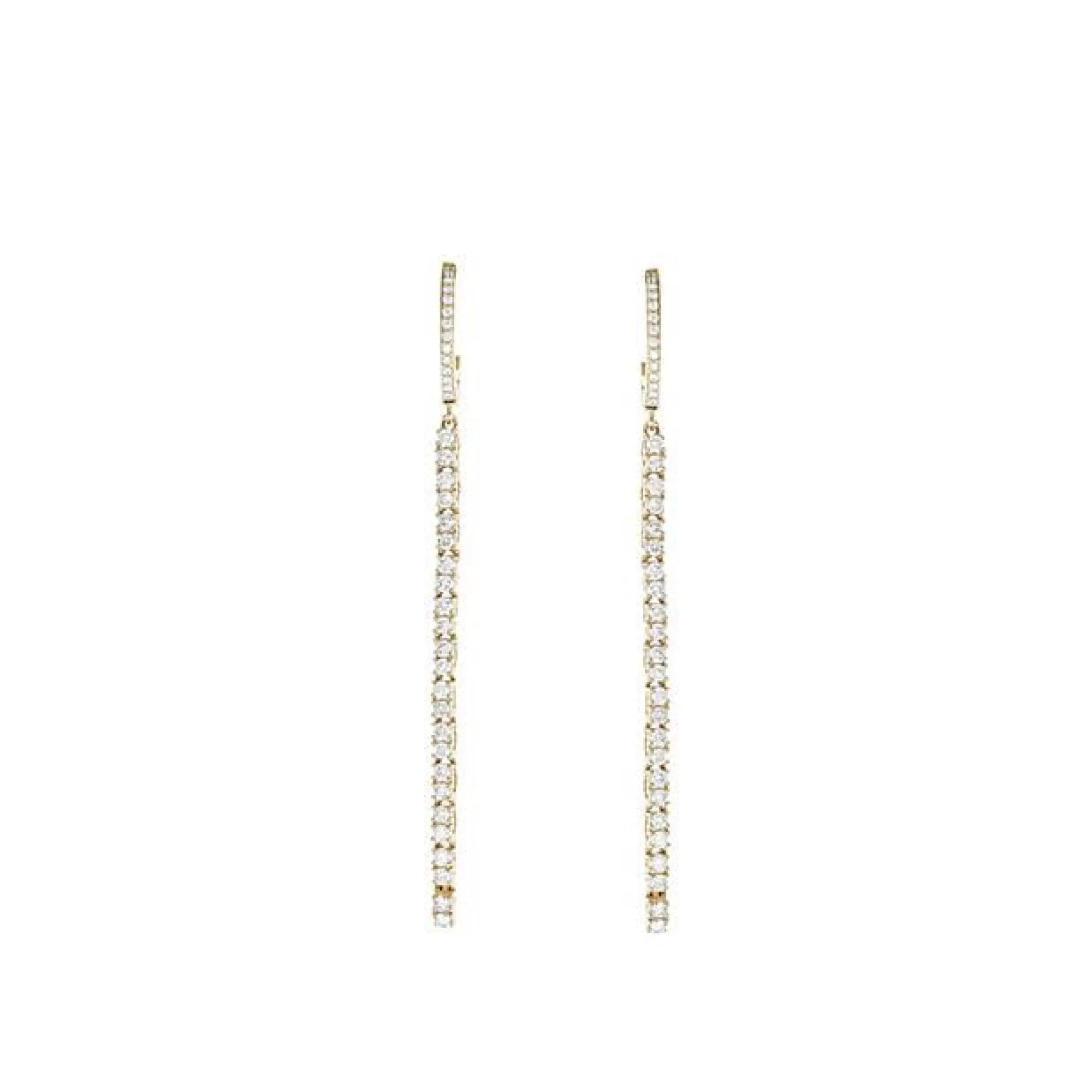 London Collection 14K Yellow Gold Diamond Hoop Dangle Earrings Online
