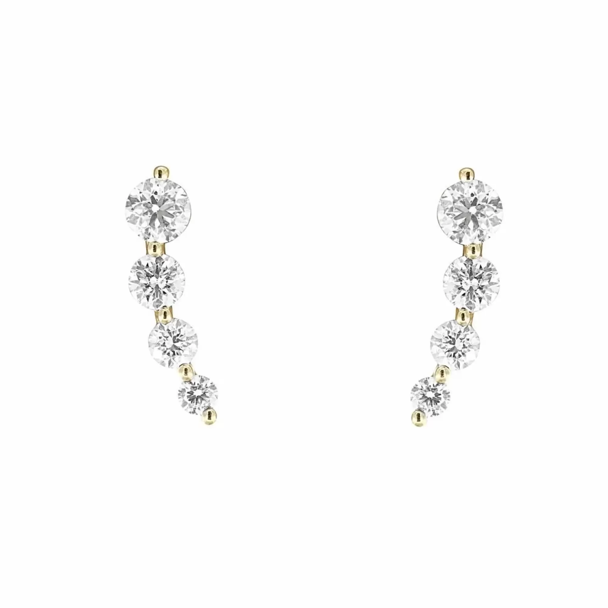 London Collection 14K Yellow Gold Graduated Diamond Ear Crawlers Shop