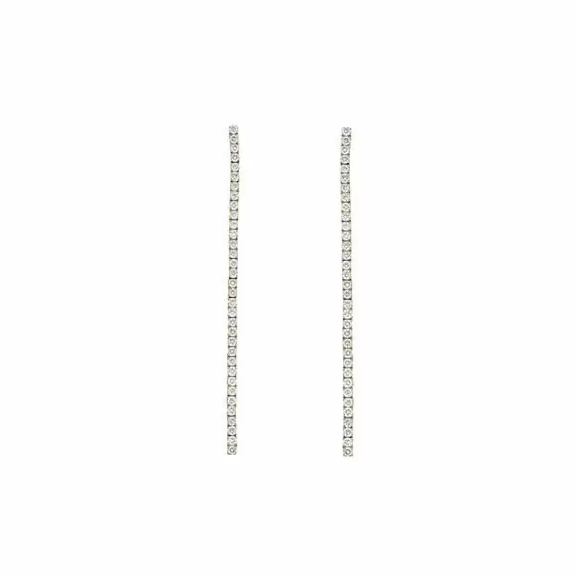 London Collection 14K Yellow Gold Single Line Diamond Earrings Best