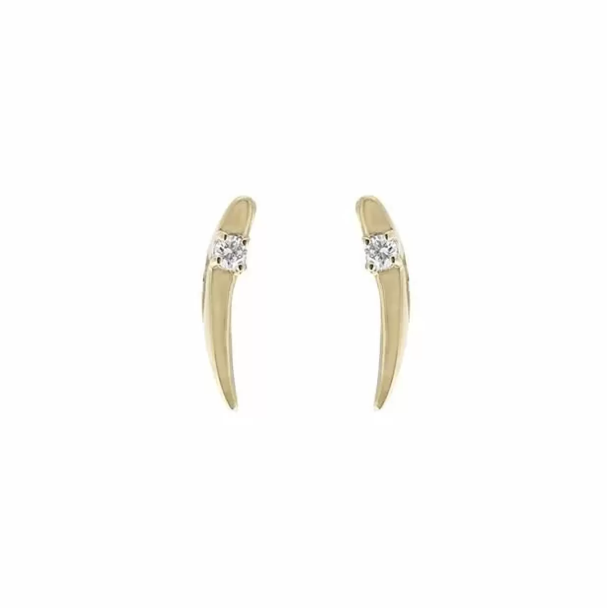 London Collection 14K Yellow Stick Line Earrings New