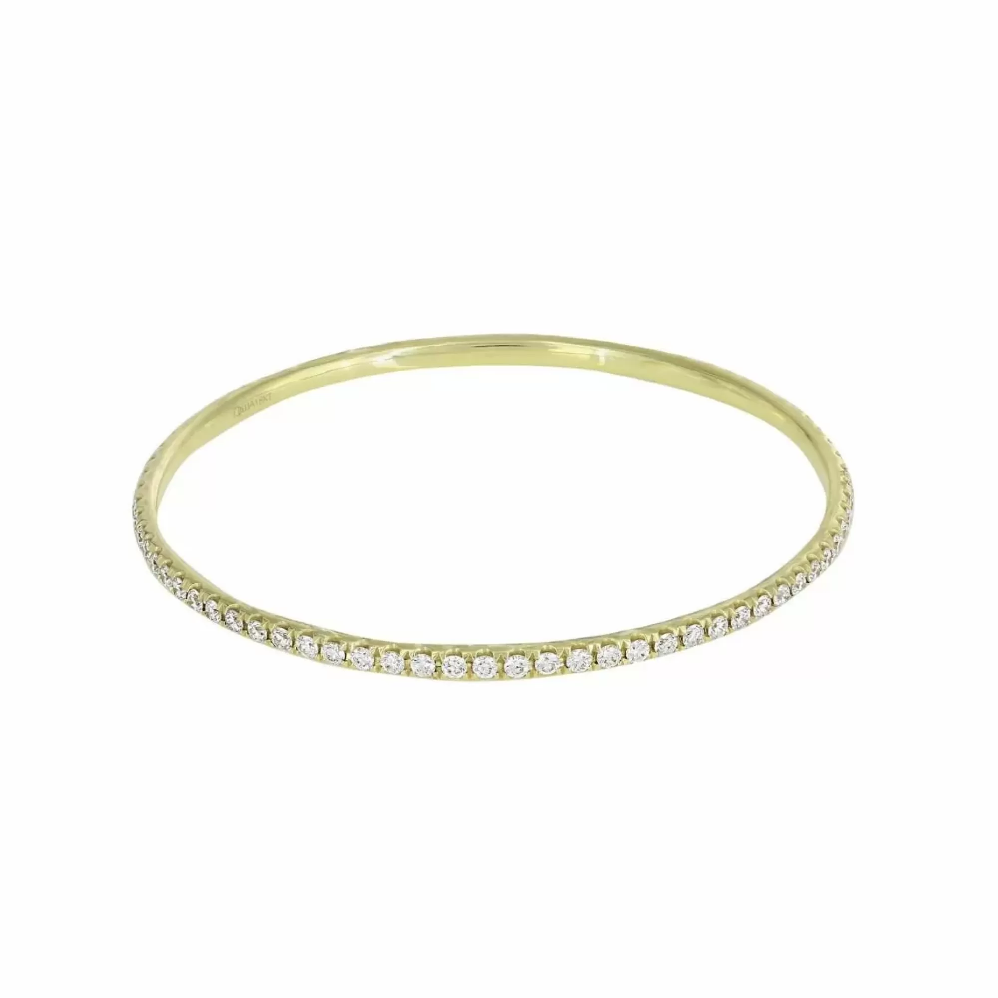 London Collection 18K Diamond Hinged Eternity Bangle Bracelet Best Sale