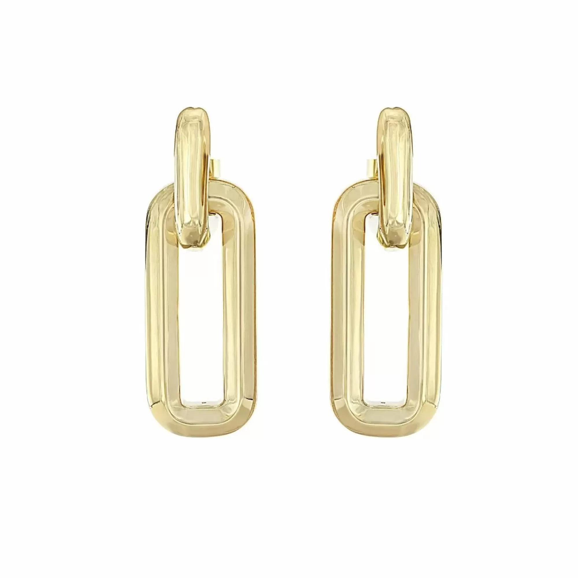 London Collection 18K Elongated Drop Earrings New