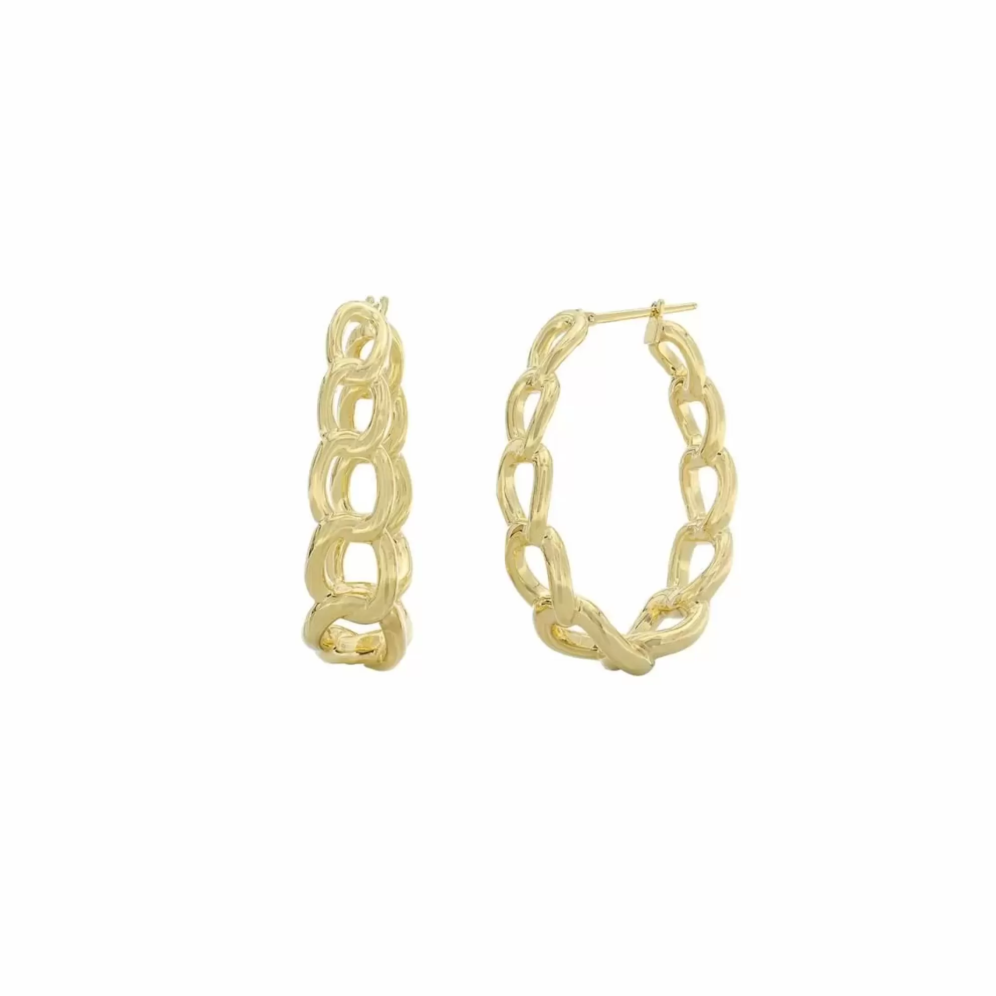 London Collection 18K Oval Link Hoops Sale