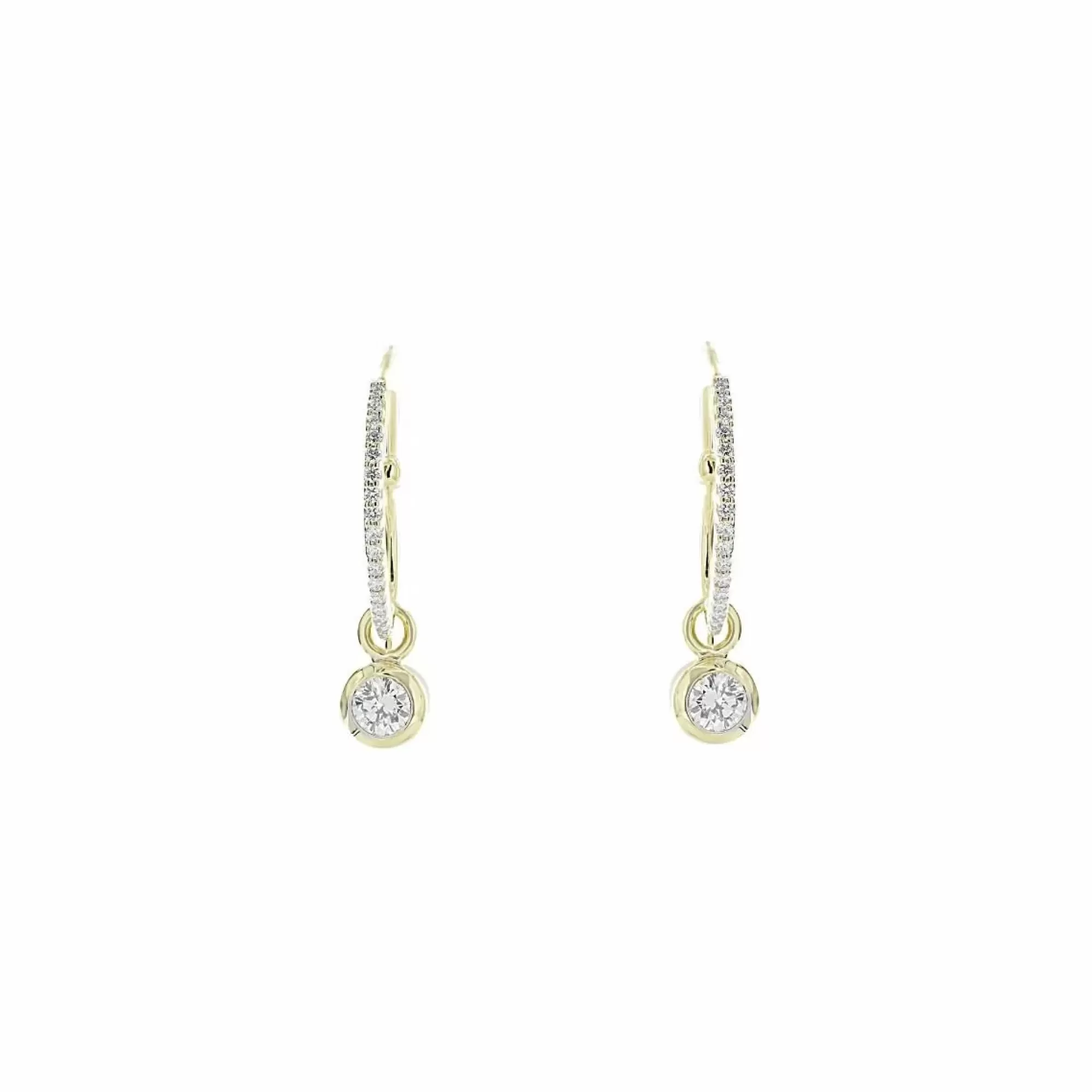 London Collection 18K Pave And Round Diamond Dangle Earrings Fashion