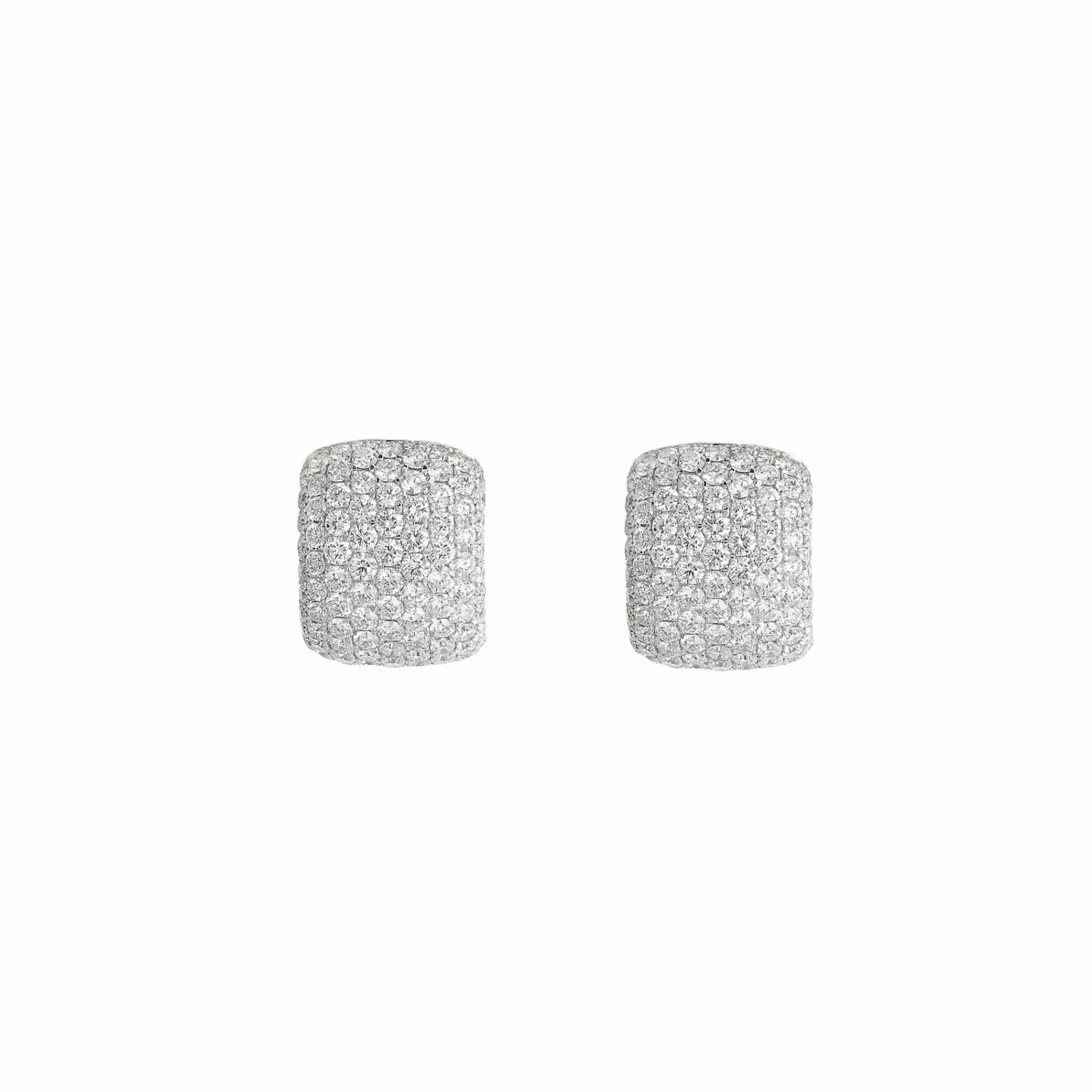 * London Collection 18K White Gold Pave Diamond Clip Drop Earrings Sale