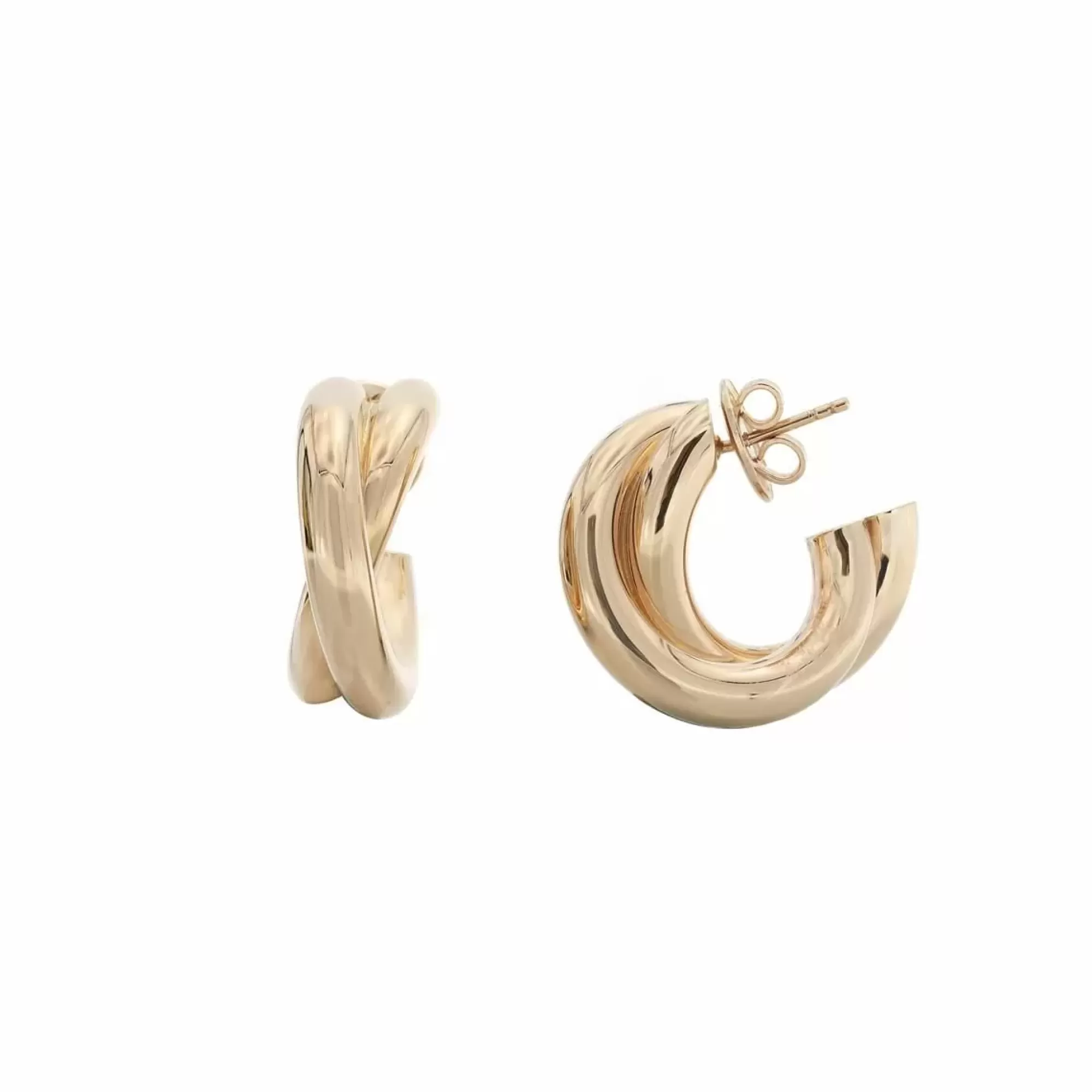 London Collection Rose Gold Twist Hoop Earrings Sale