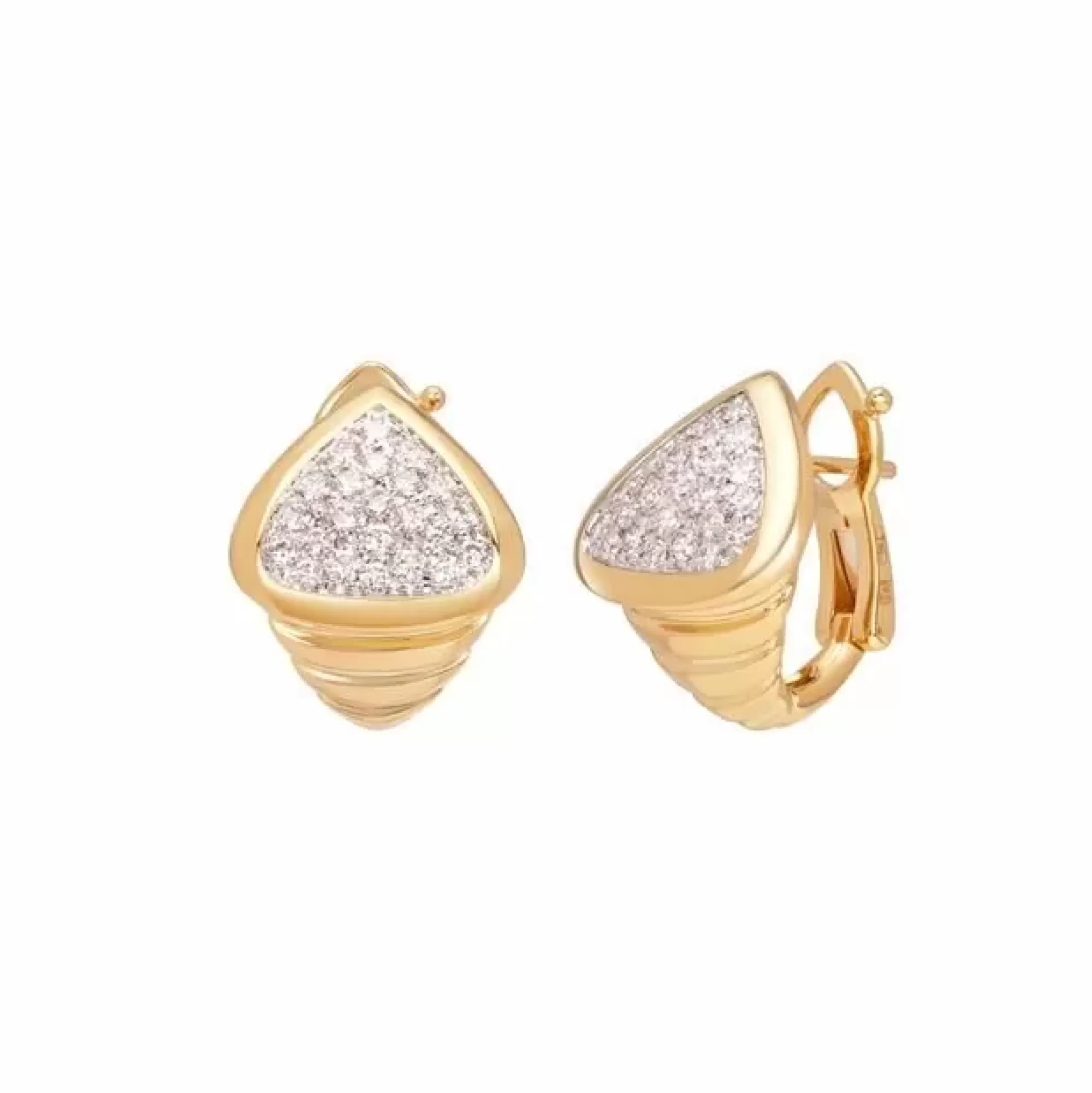 Marina B Trisola 18K Yellow Gold Diamond Earrings Flash Sale