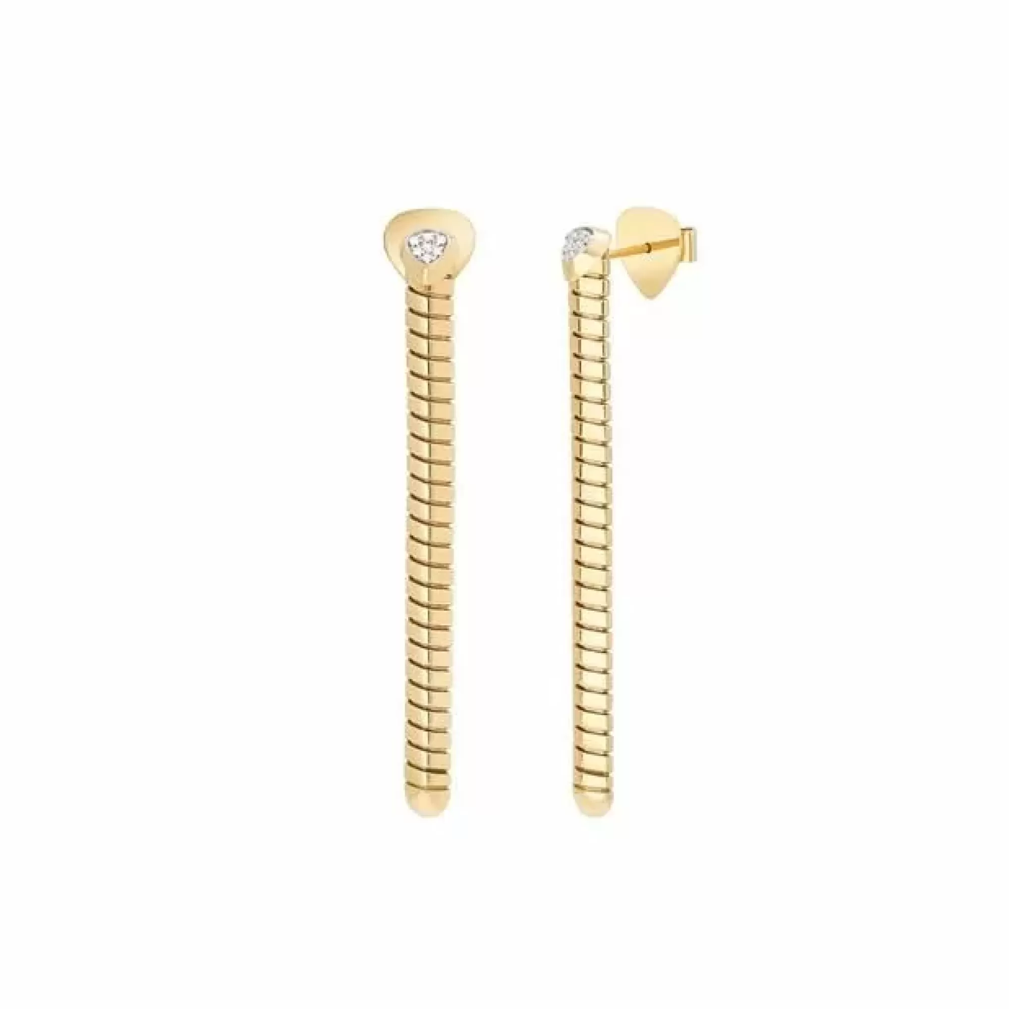 Marina B Trisolina 18K Yellow Gold Diamond Drop Earrings Flash Sale