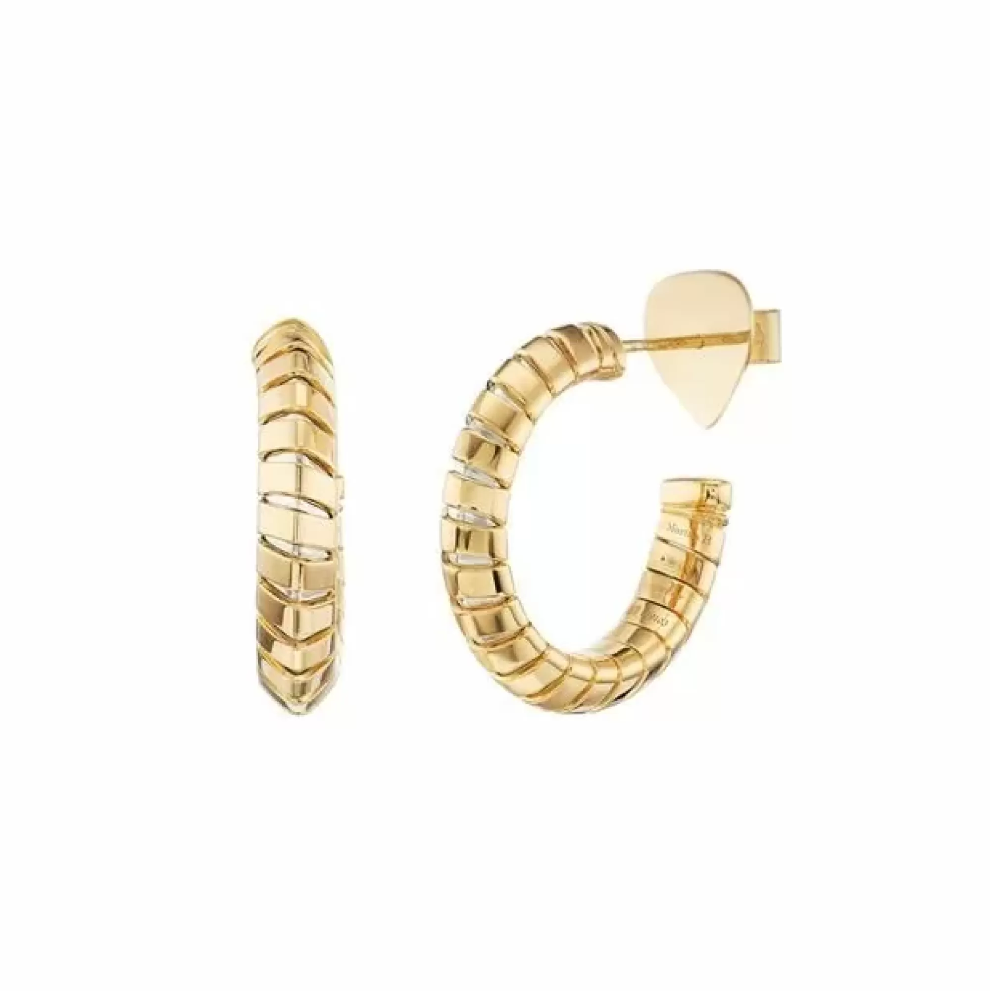 Marina B Trisolina 18K Yellow Gold Hoop Earrings Best