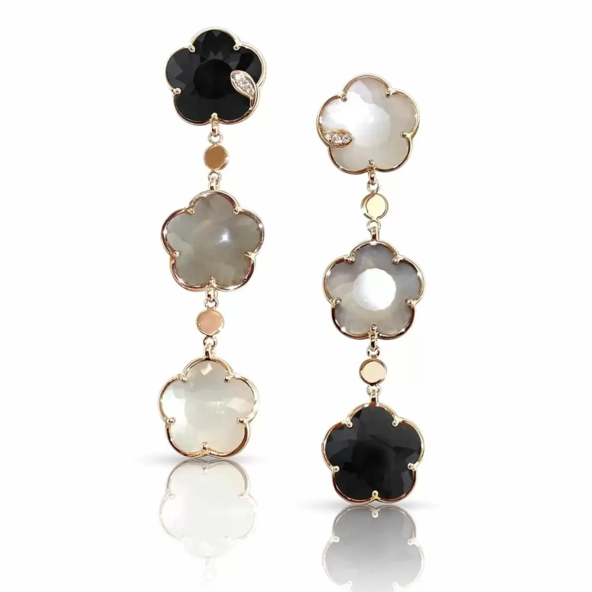 Pasquale Bruni Bouquet Lunaire 18K Rose Gold Mixed Stone Drop Earrings Best