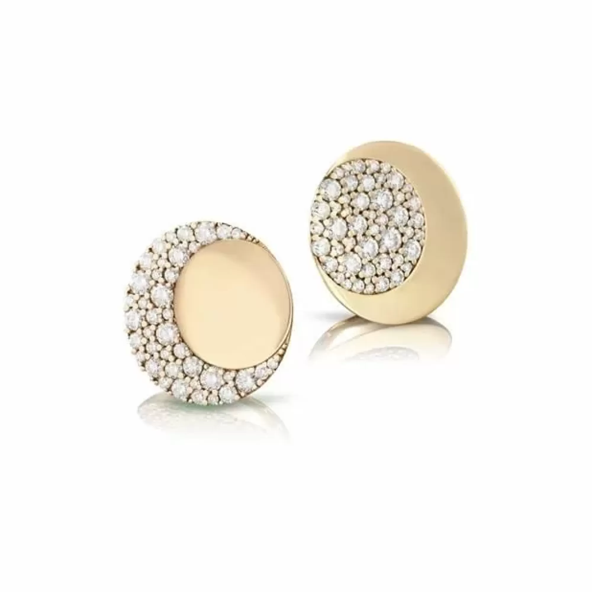 Pasquale Bruni Luce 18K Rose Gold Diamond Moon Earrings Cheap