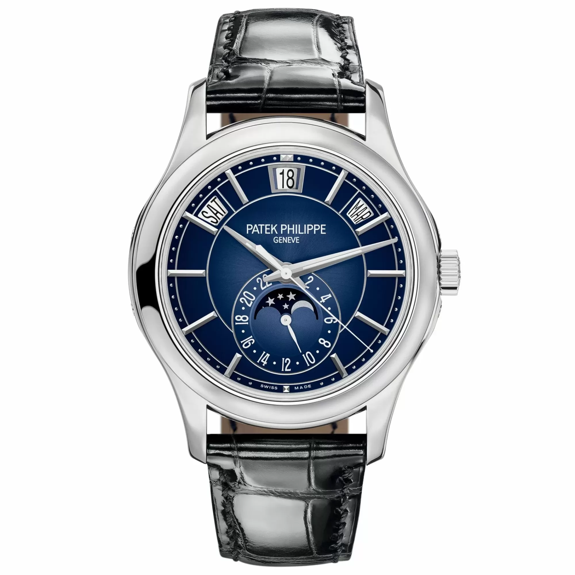 Patek Philippe Complications 18K White Gold Annual Calendar 5205G-013 Cheap