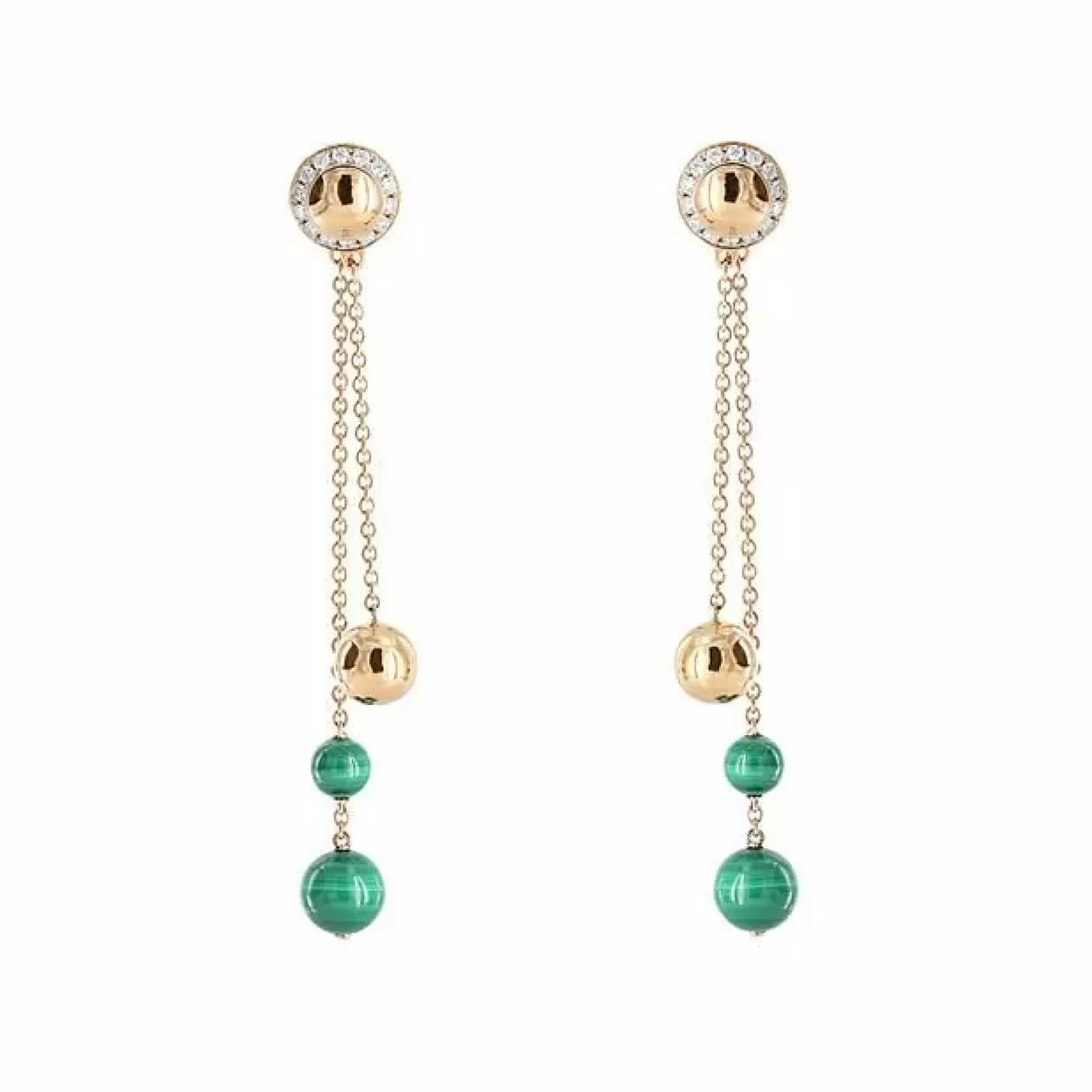 Piaget Possession 18K Rose Gold And Malachite Earrings Store